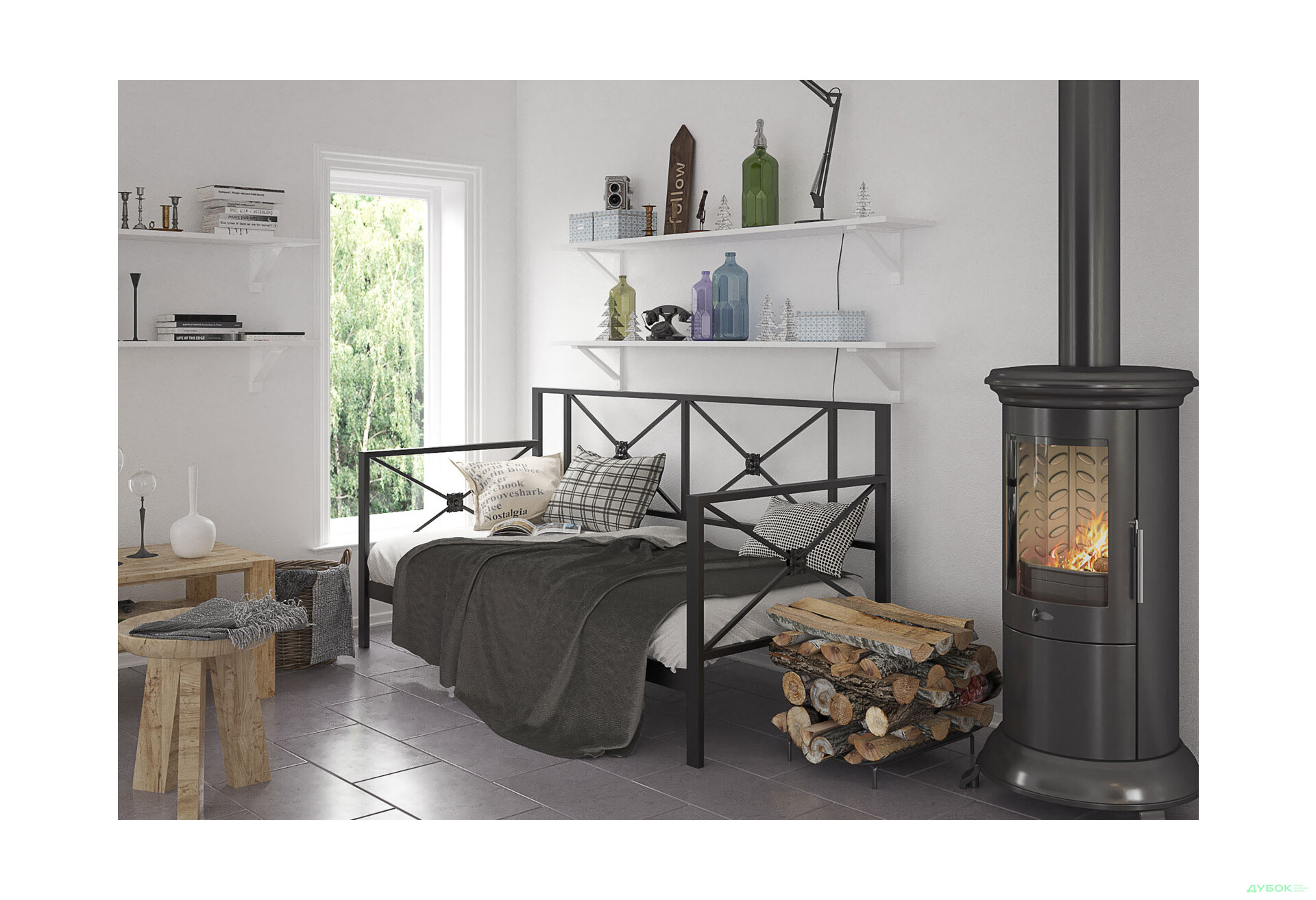 Кровать Tenero Тарс металлическая с вкладом металл + ДВП 90х200 - Изображение 1 Изображение 1 - Кровать Tenero Тарс металлическая с вкладом металл + ДВП 90х200