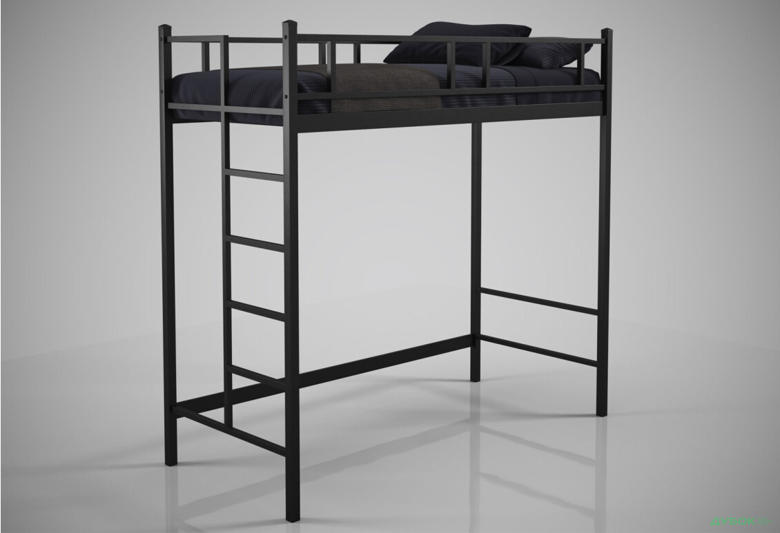 Изображение 2 - Кровать Tenero Фулхэм чердак металлическая с вкладом металл + ДВП 90х200