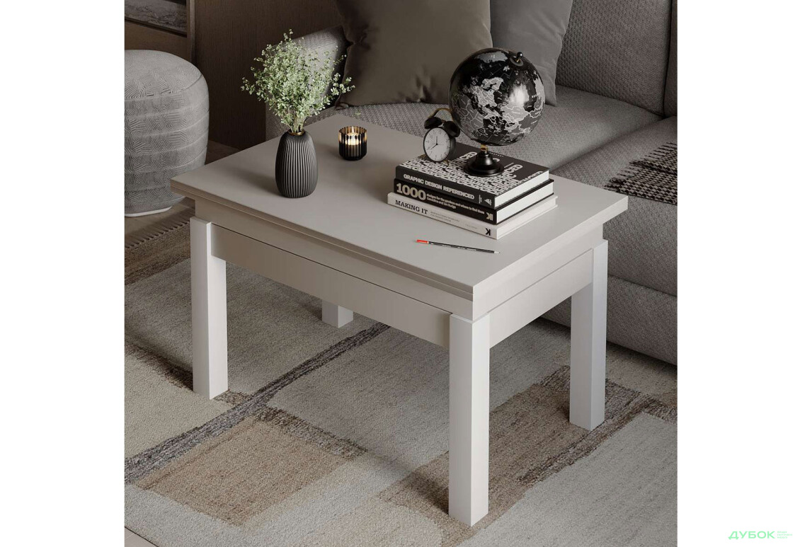 Изображение 4 - Стол-трансформер Art In Head Би-флай 120x90 см кашемир / белый