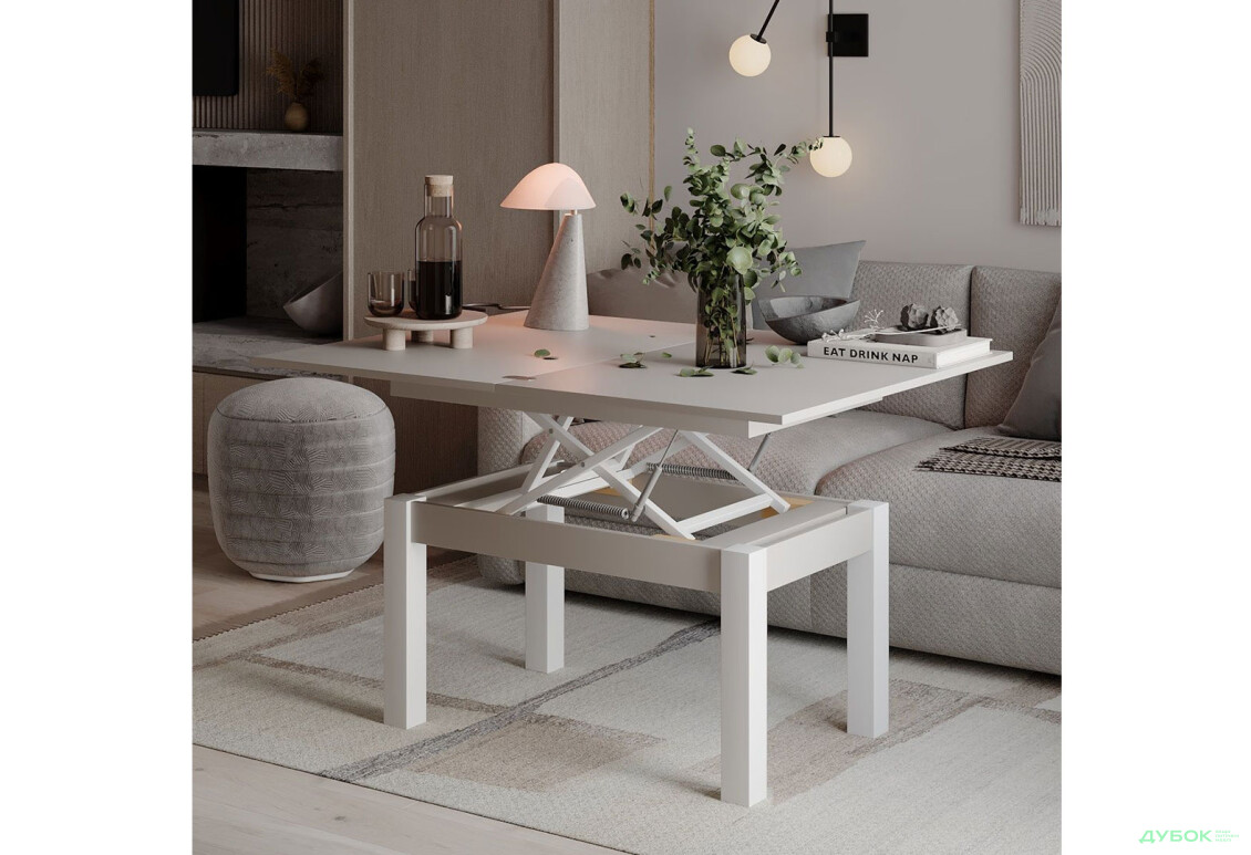 Изображение 2 - Стол-трансформер Art In Head Би-флай 120x90 см кашемир / белый