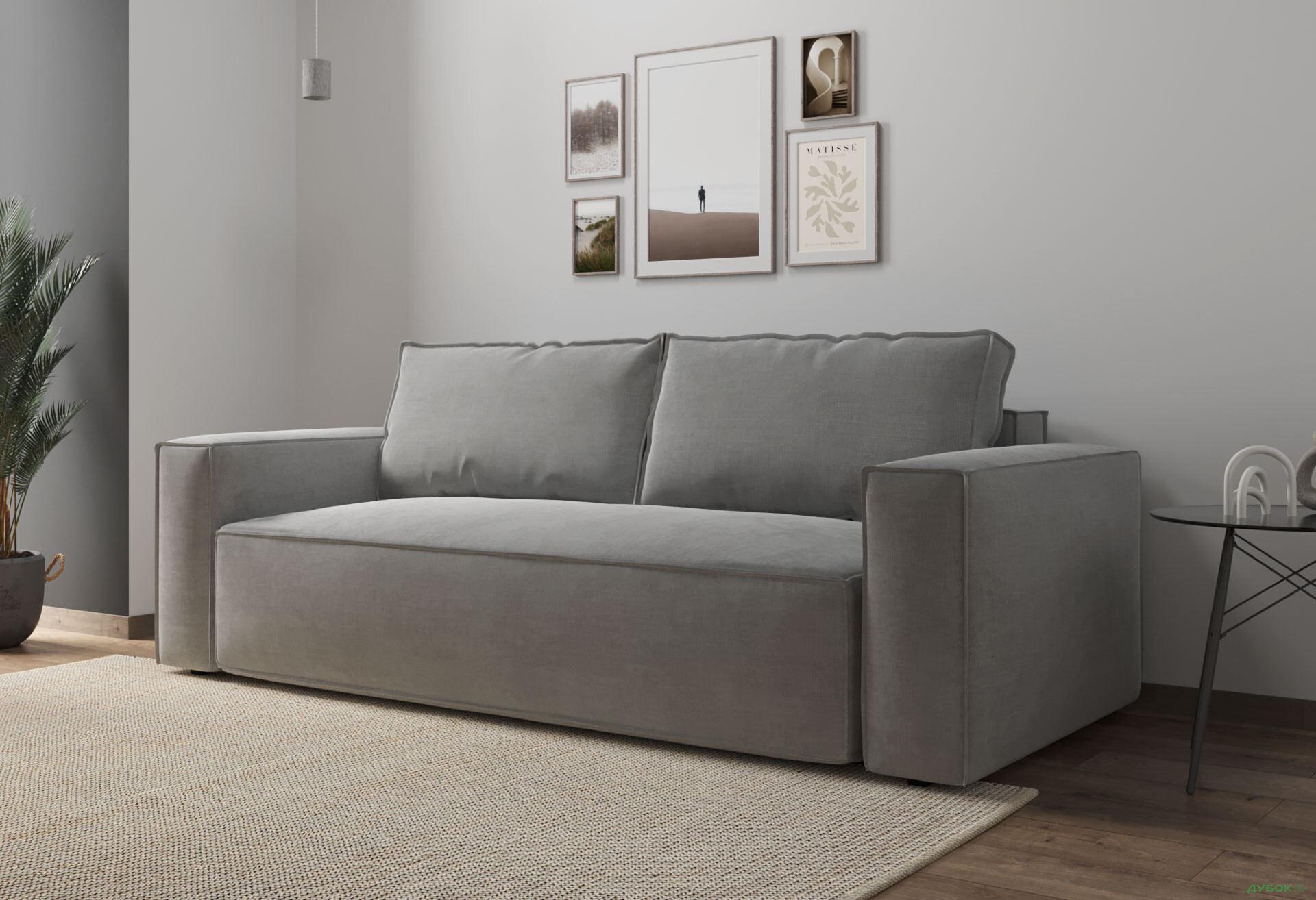 Диван Вика Рекам 229х95 см, серый (Delano 705) - Изображение 2 Изображение 2 - Диван Вика Рекам 229х95 см, серый (Delano 705)