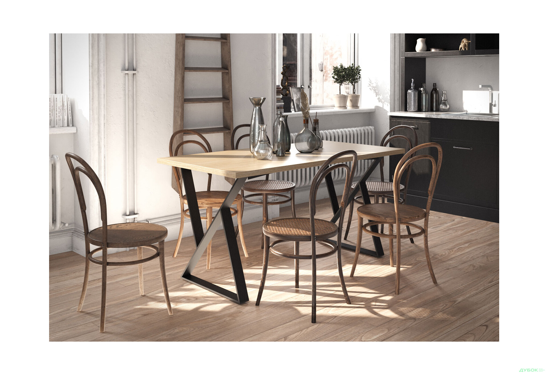 Стіл обідній Tenero Діо 160х80 см - Зображення 2 Зображення 2 - Стіл обідній Tenero Діо 160х80 см