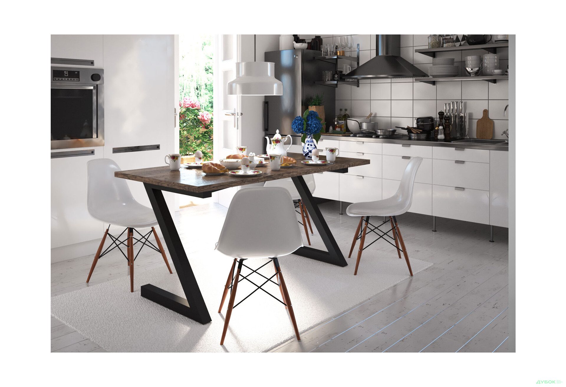 Стіл обідній Tenero Зевс 120х75 см - Зображення 2 Зображення 2 - Стіл обідній Tenero Зевс 120х75 см