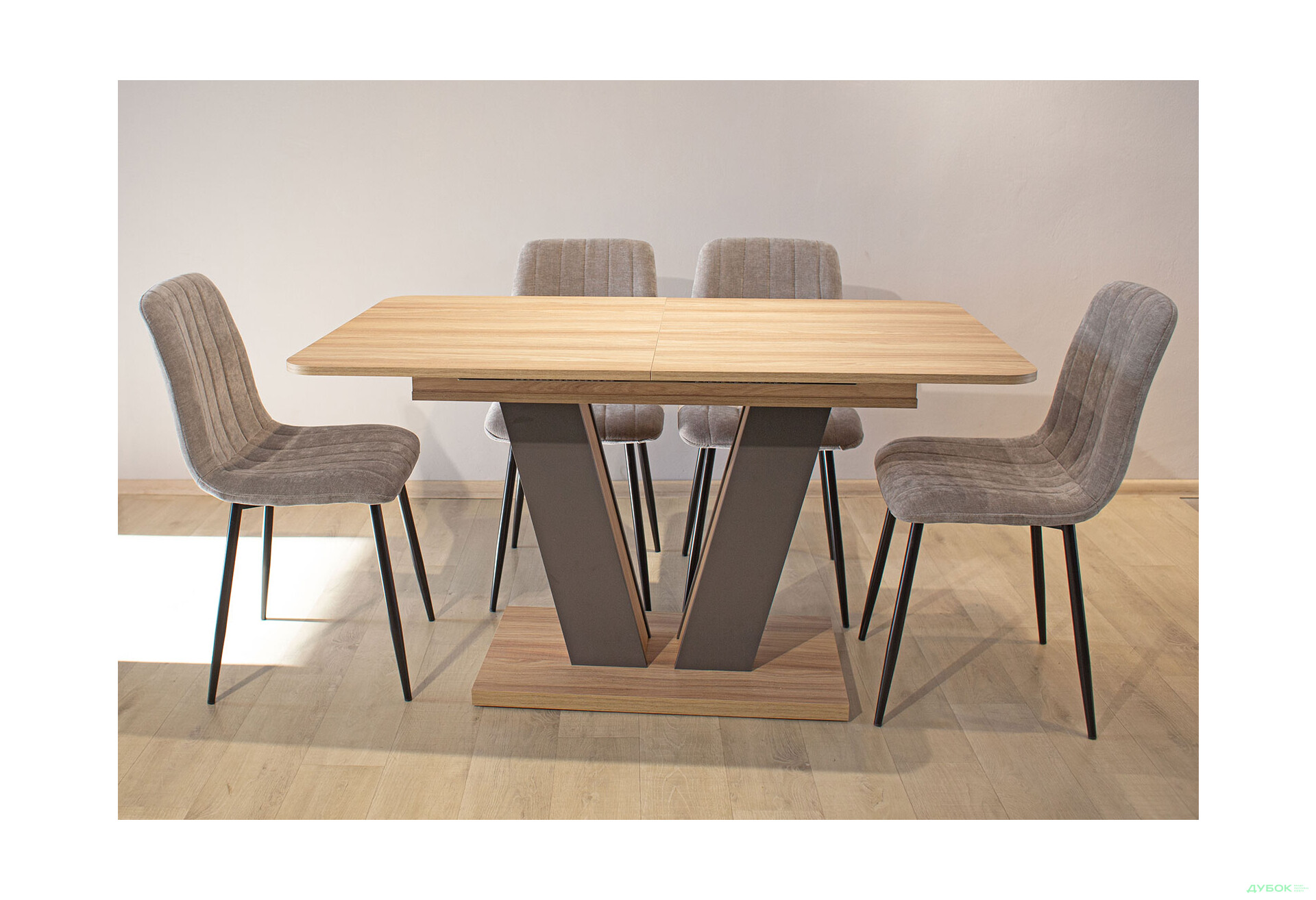 Изображение 1 - Комплект стол Торино раскладной + 4 стула Джет бежевые