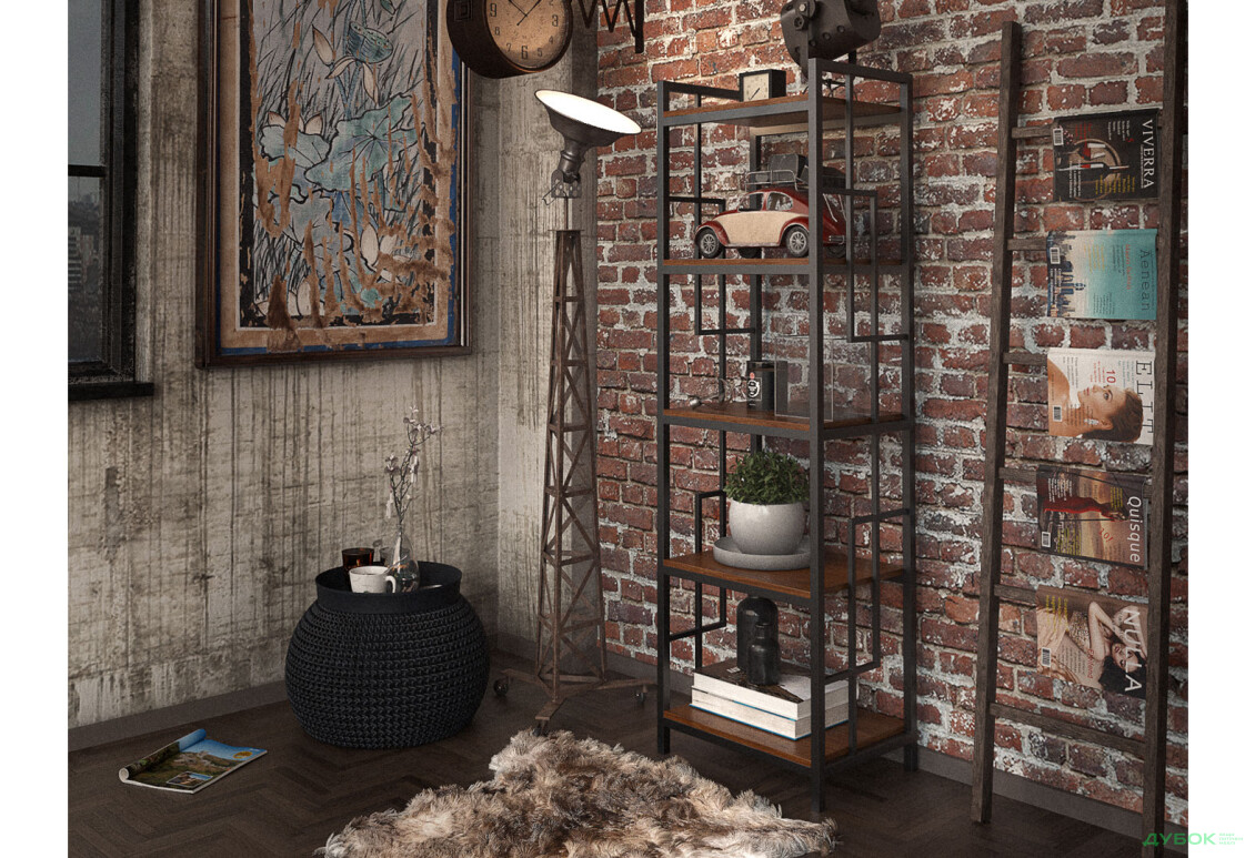 Изображение 2 - Стеллаж Tenero Брайтон пятиполочный 55 см