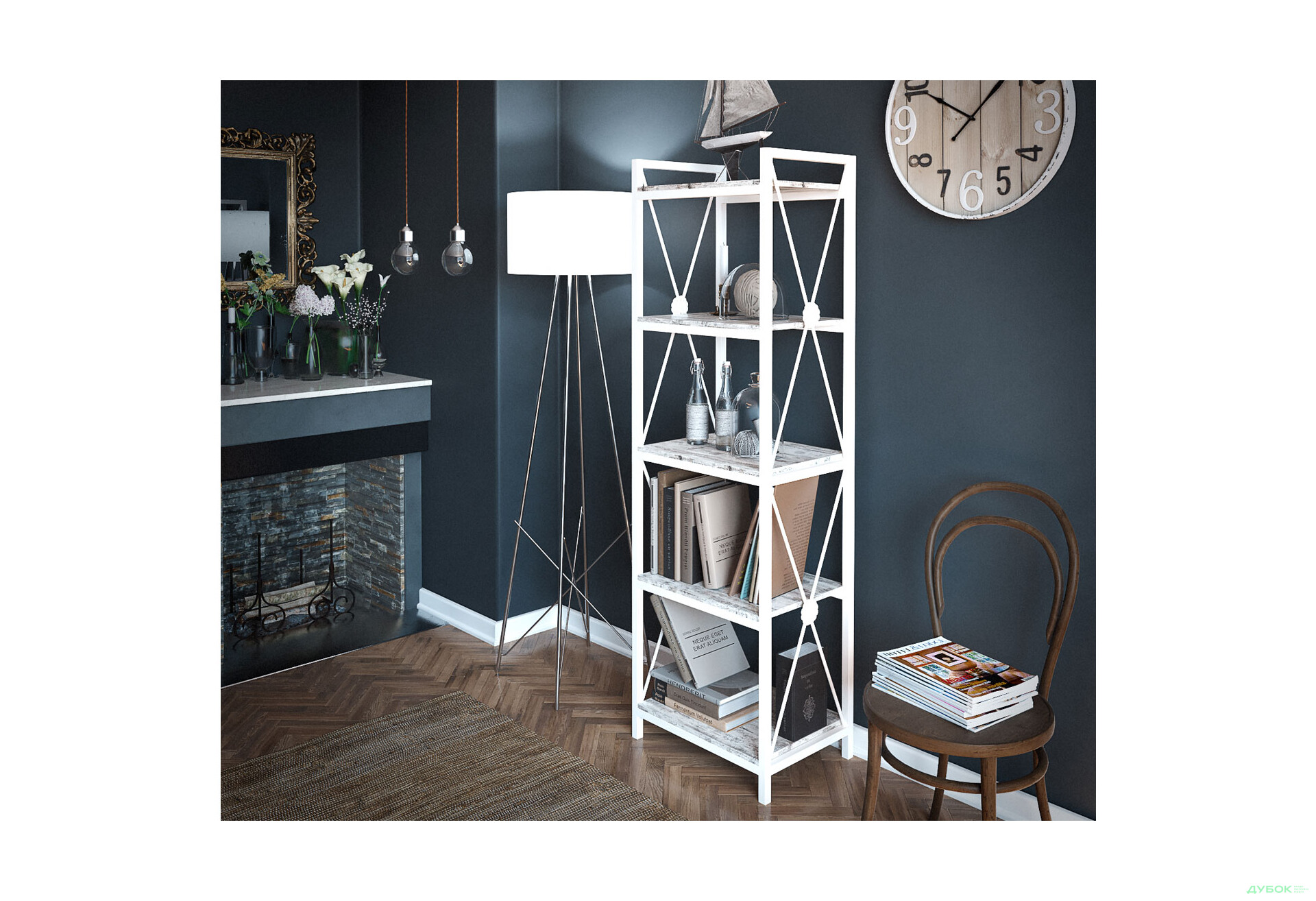 Изображение 2 - Стеллаж Tenero Тироль пятиполочный 55 см