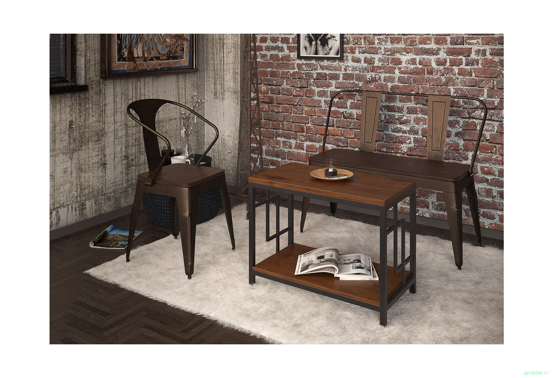 Стол журнальный Tenero Брайтон 75х40 см - Изображение 2 Изображение 2 - Стол журнальный Tenero Брайтон 75х40 см