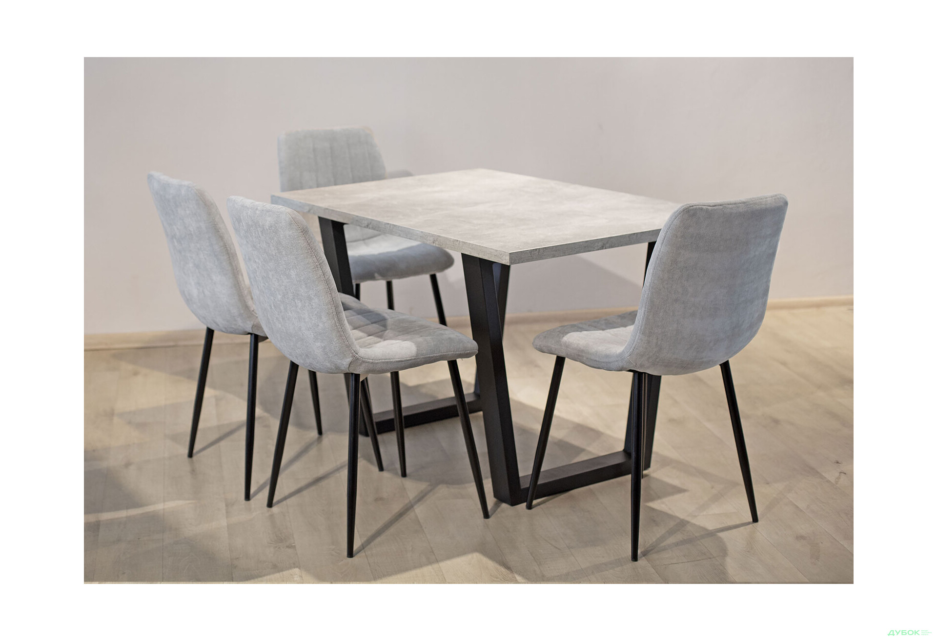 Зображення 2 - Комплект стіл Луїсвіль + 4 стільці Джет світло-сірі
