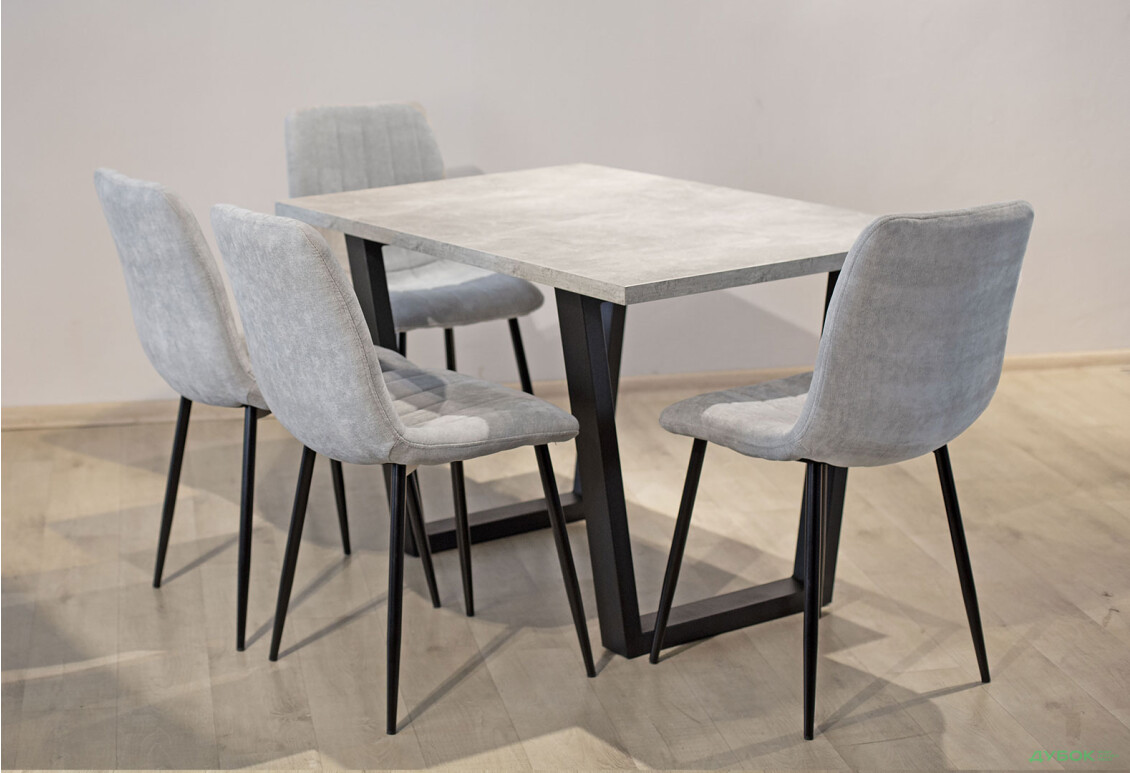 Зображення 2 - Комплект стіл Луїсвіль + 4 стільці Джет світло-сірі
