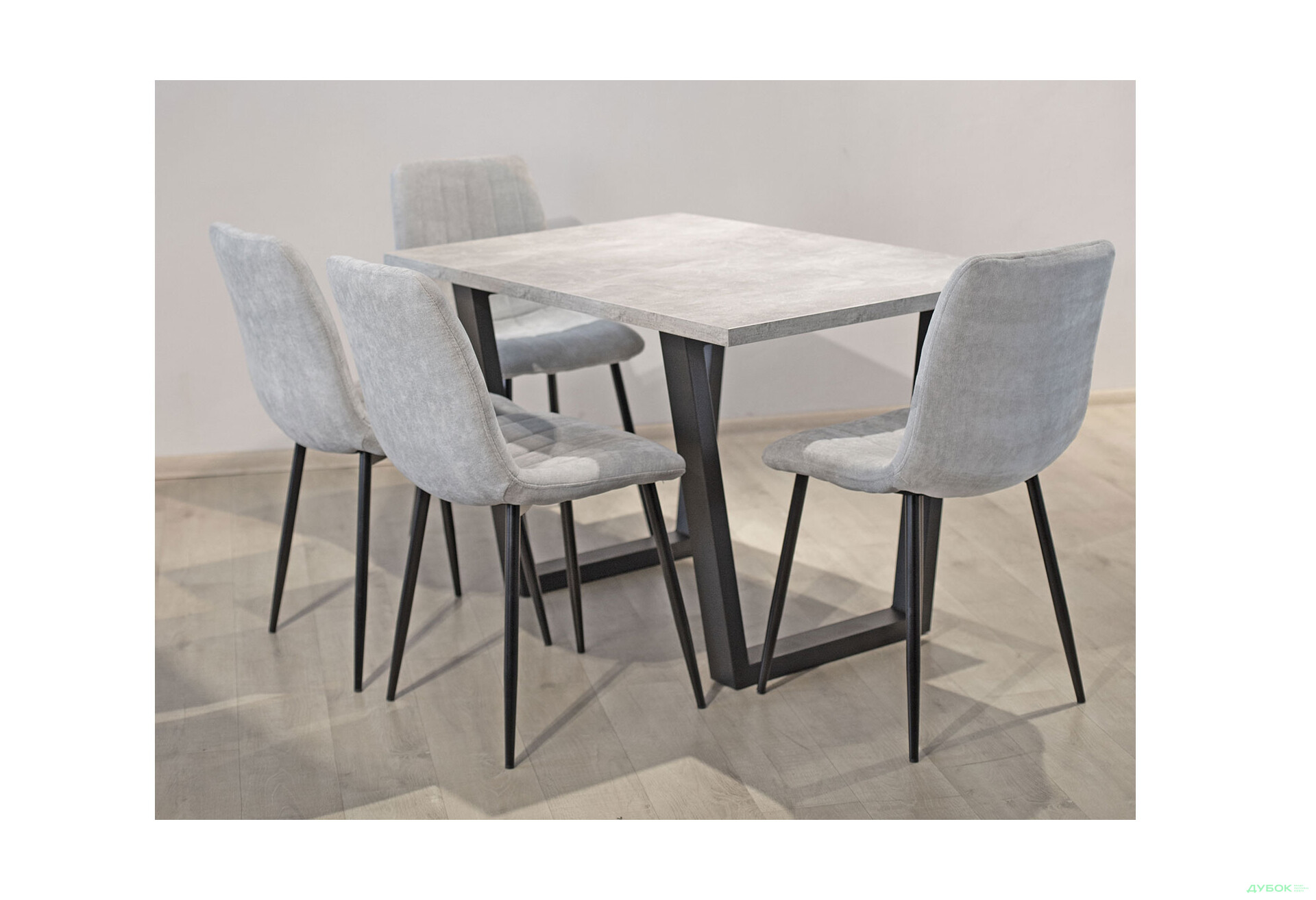 Зображення 6 - Комплект стіл Луїсвіль + 4 стільці Джет світло-сірі