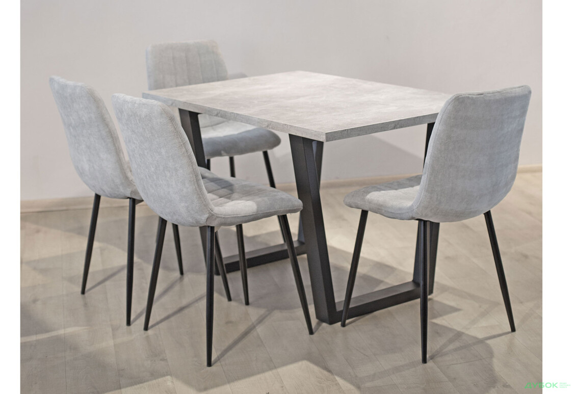 Зображення 6 - Комплект стіл Луїсвіль + 4 стільці Джет світло-сірі
