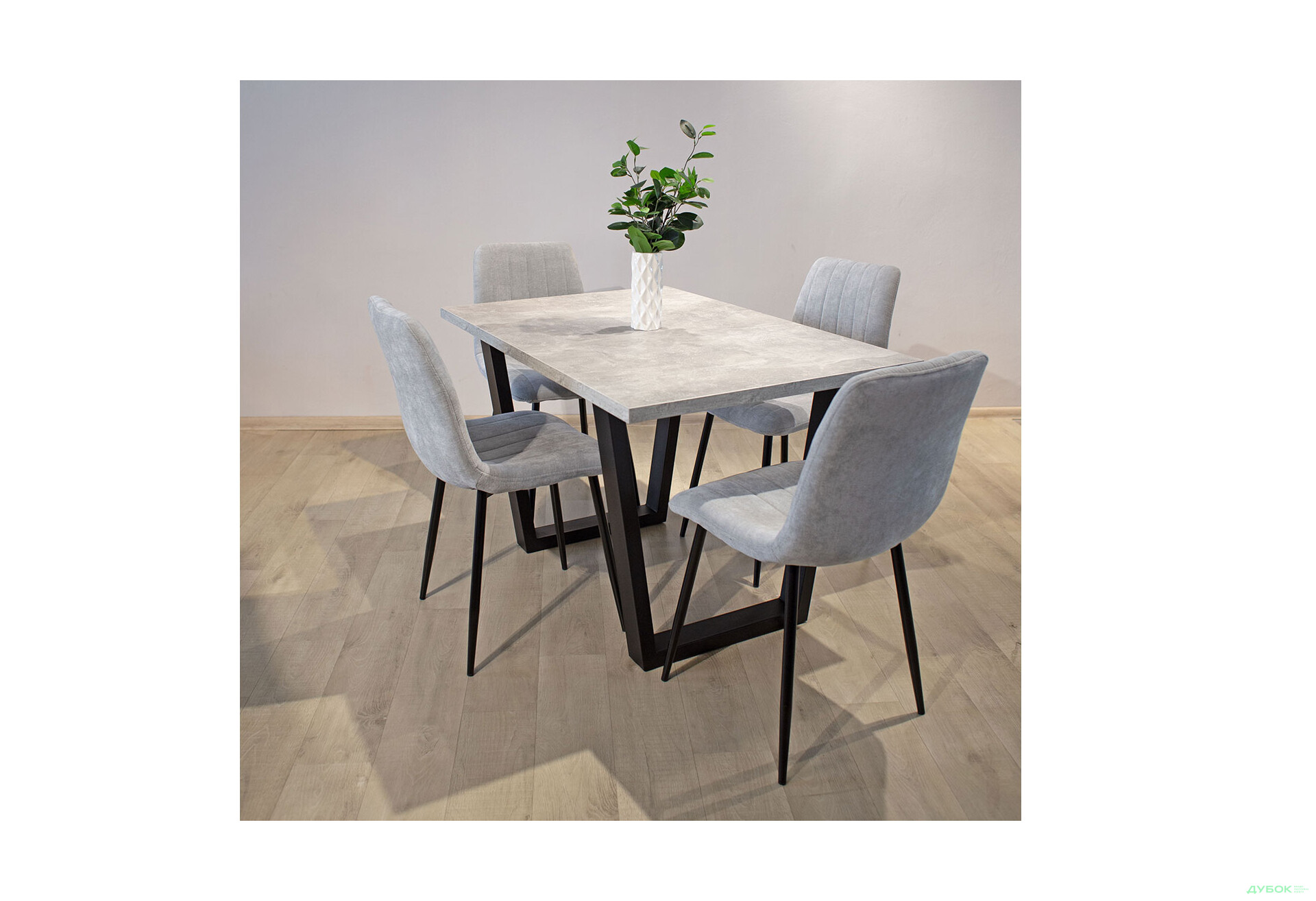 Зображення 5 - Комплект стіл Луїсвіль + 4 стільці Джет світло-сірі