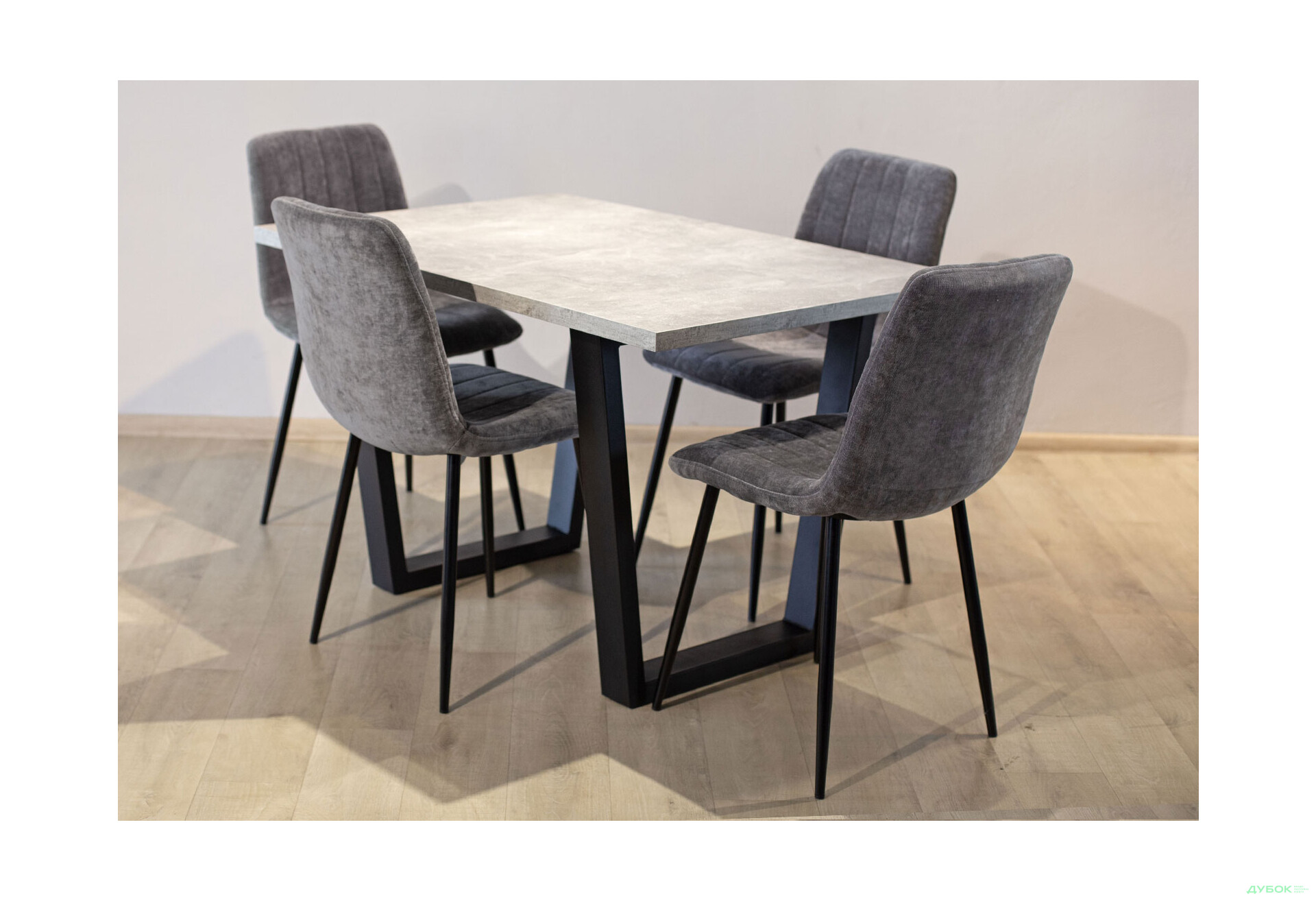 Зображення 2 - Комплект стіл Луїсвіль + 4 стільці Джет темно-сірі