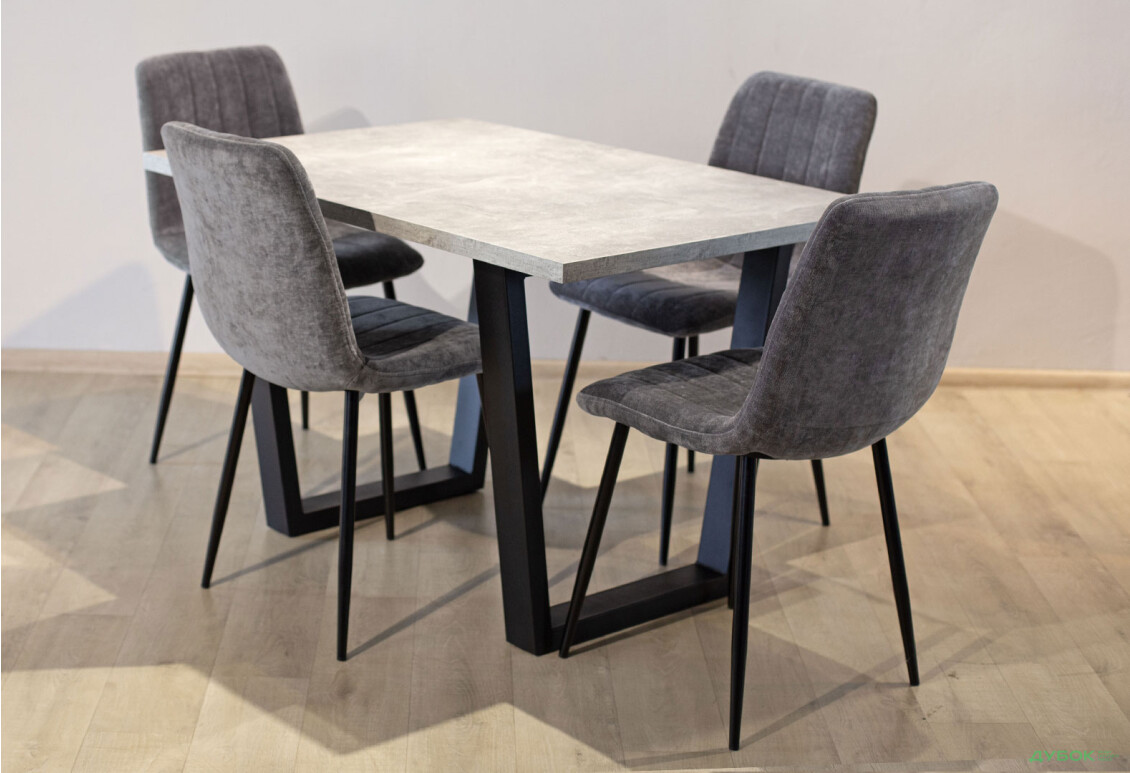 Зображення 2 - Комплект стіл Луїсвіль + 4 стільці Джет темно-сірі