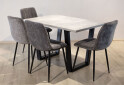 Зображення 1 - Комплект стіл Луїсвіль + 4 стільці Джет темно-сірі