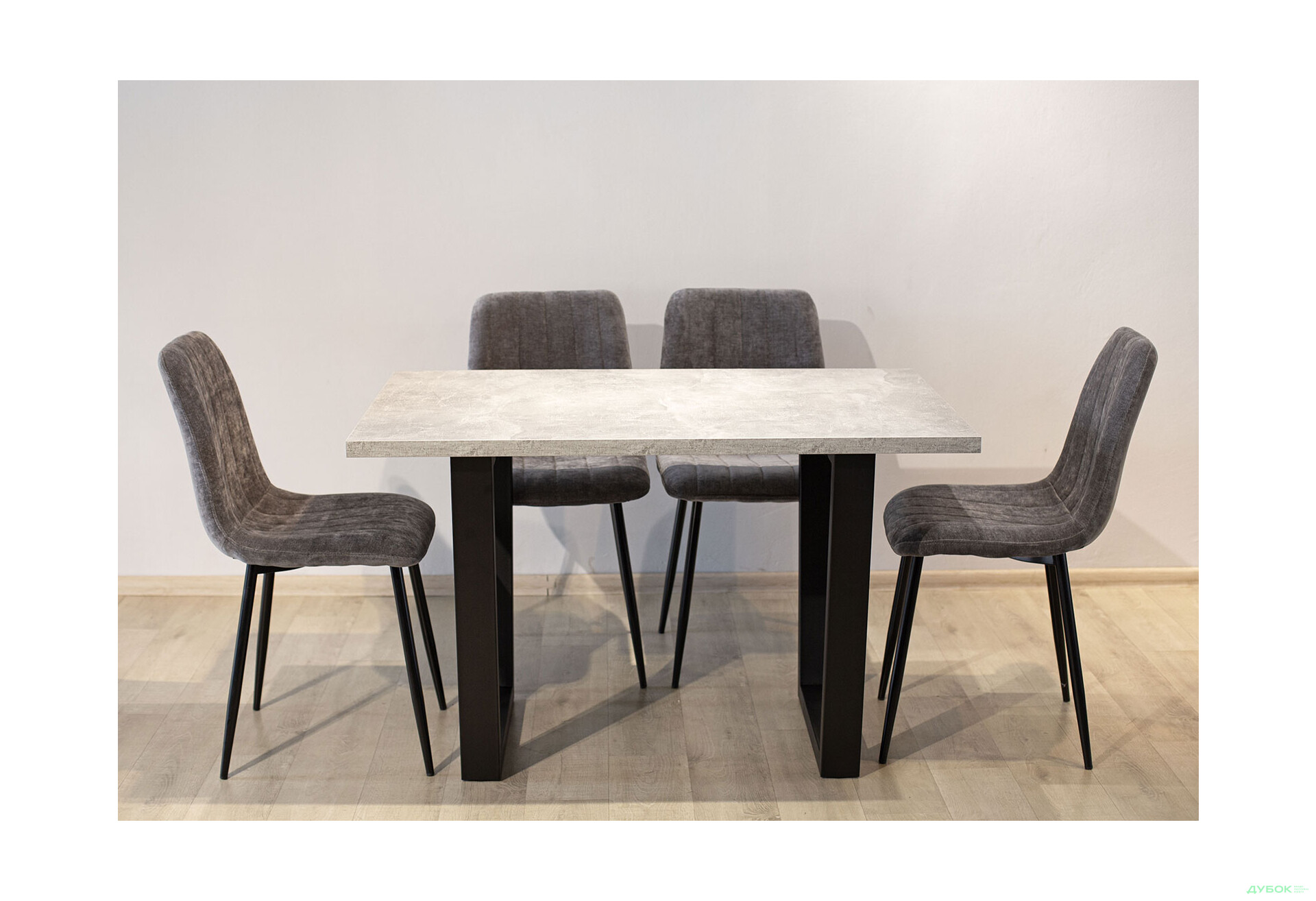 Зображення 3 - Комплект стіл Луїсвіль + 4 стільці Джет темно-сірі