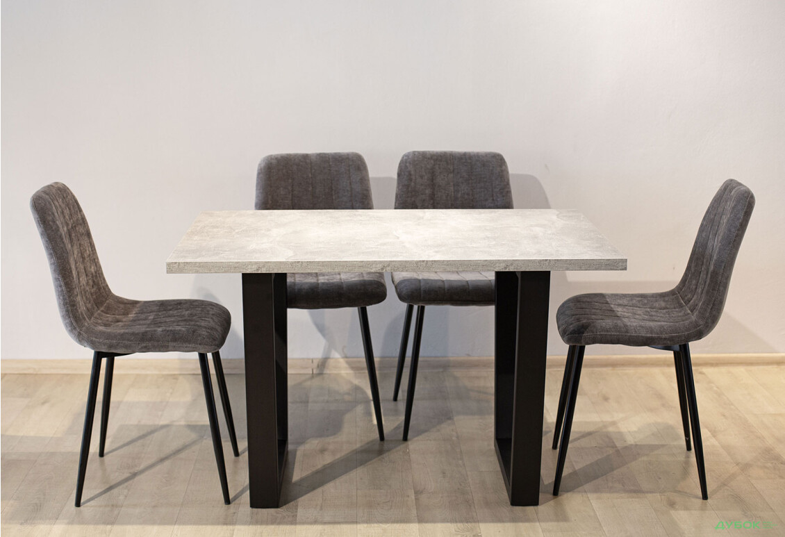 Зображення 3 - Комплект стіл Луїсвіль + 4 стільці Джет темно-сірі