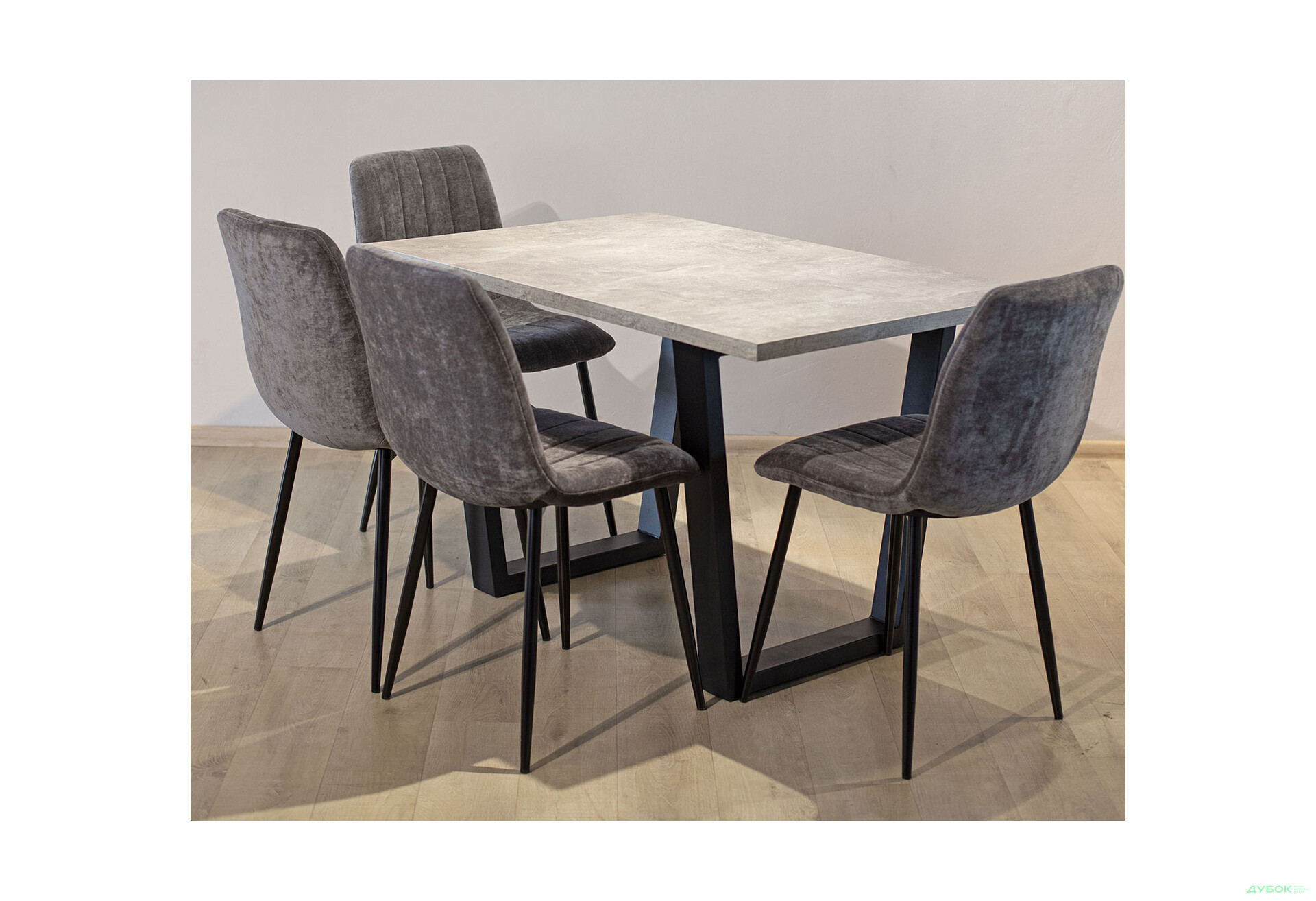 Зображення 4 - Комплект стіл Луїсвіль + 4 стільці Джет темно-сірі