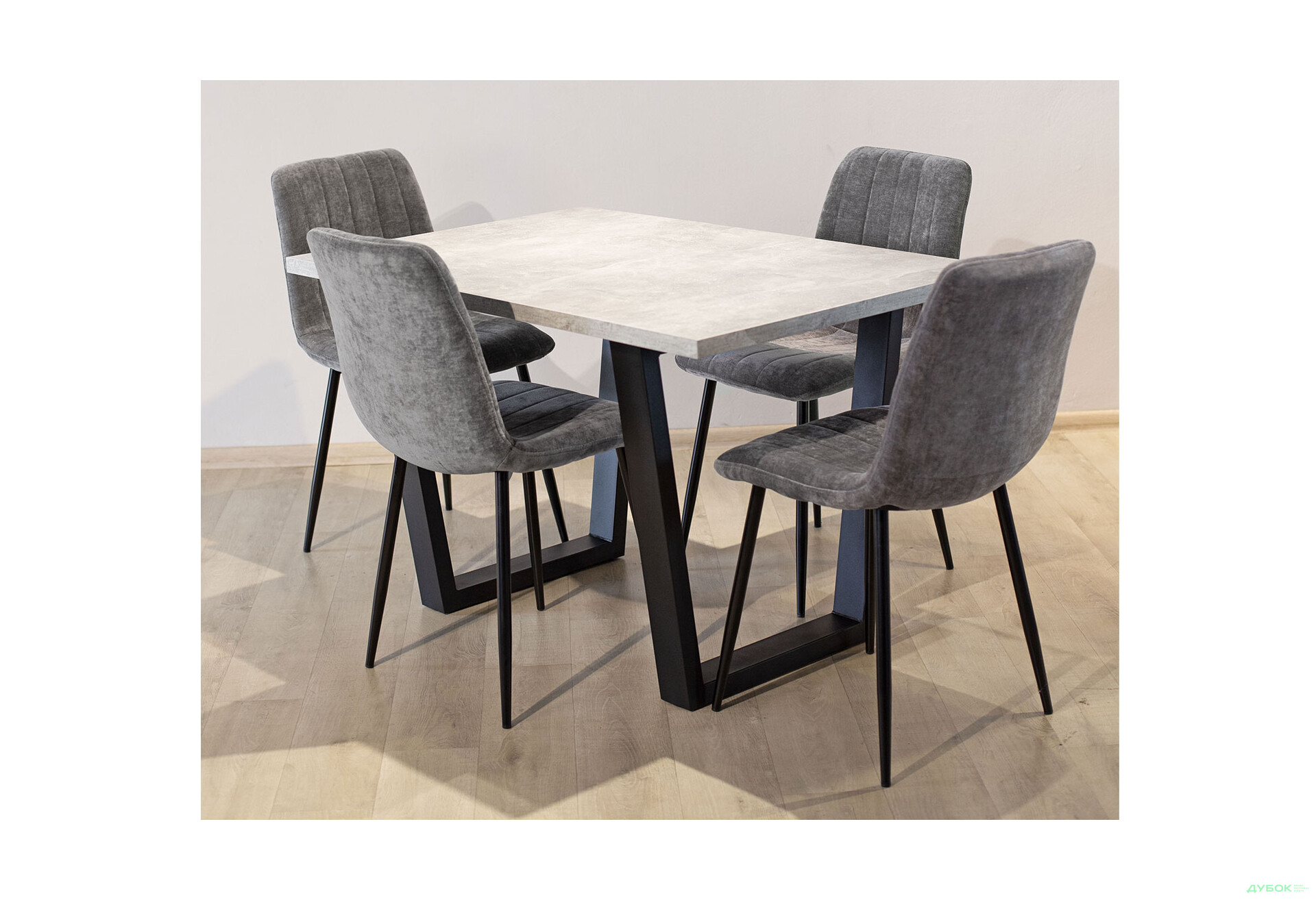 Зображення 5 - Комплект стіл Луїсвіль + 4 стільці Джет темно-сірі