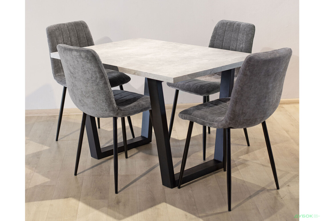 Зображення 5 - Комплект стіл Луїсвіль + 4 стільці Джет темно-сірі
