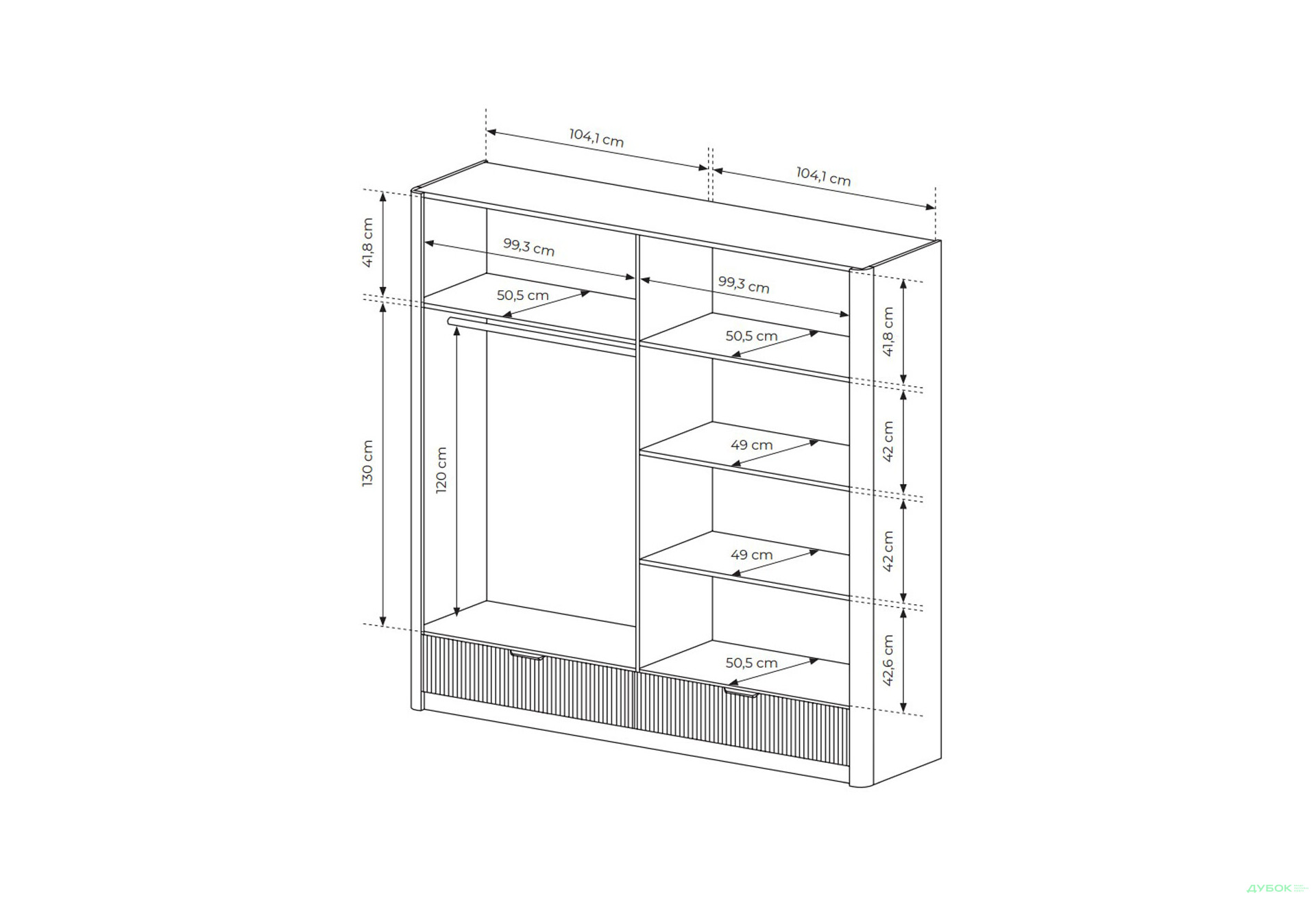 Шкаф Perfect Home Ланте / Lante 4-дверный с 2 ящиками 213 см, бежевый, золотые ручки - Изображение 7 Изображение 7 - Шкаф Perfect Home Ланте / Lante 4-дверный с 2 ящиками 213 см, бежевый, золотые ручки