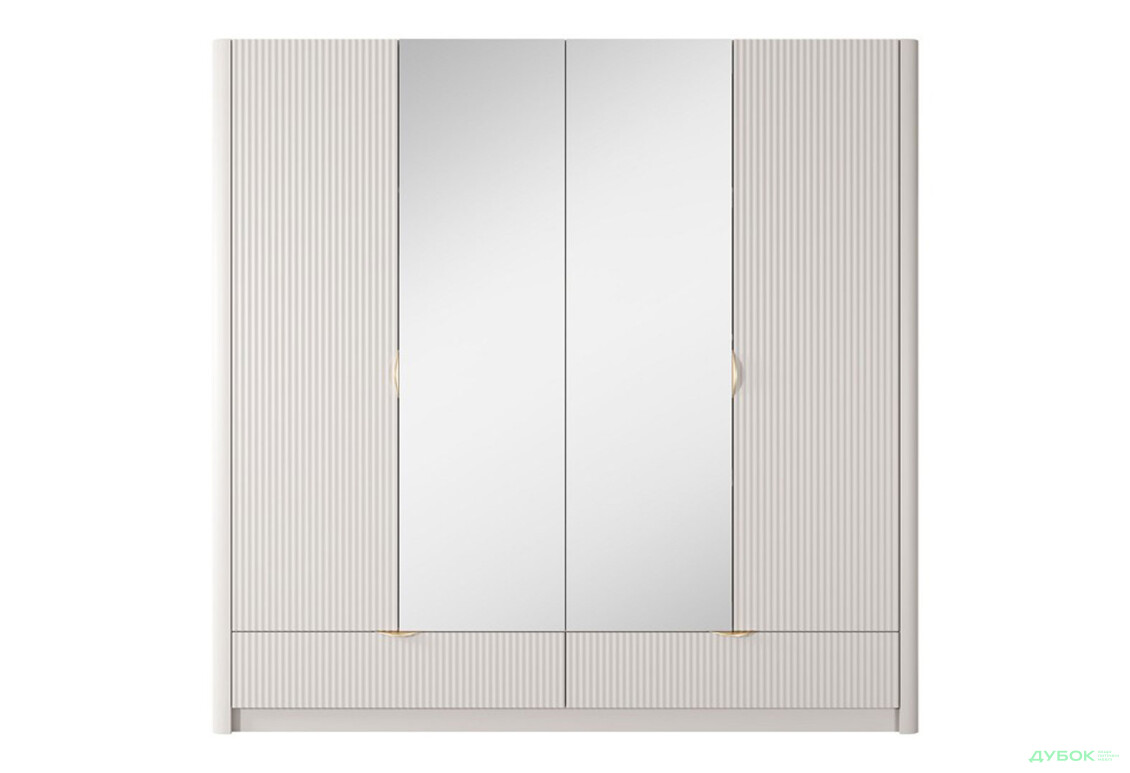 Шкаф Perfect Home Ланте / Lante 4-дверный с 2 ящиками 213 см, бежевый, золотые ручки - Изображение 4 Изображение 4 - Шкаф Perfect Home Ланте / Lante 4-дверный с 2 ящиками 213 см, бежевый, золотые ручки