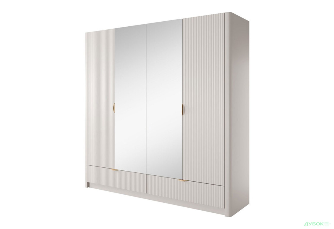 Шкаф Perfect Home Ланте / Lante 4-дверный с 2 ящиками 213 см, бежевый, золотые ручки - Изображение 1 Изображение 1 - Шкаф Perfect Home Ланте / Lante 4-дверный с 2 ящиками 213 см, бежевый, золотые ручки