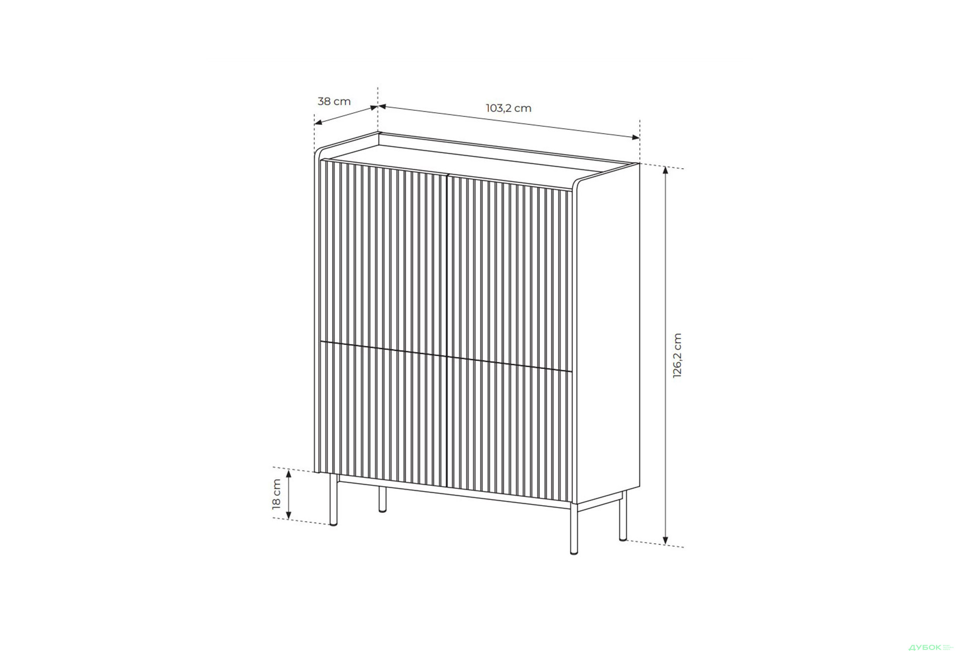 Комод Perfect Home Левел / Level 4-дверний 103 см, бежевий / дуб сканді - Зображення 5 Зображення 5 - Комод Perfect Home Левел / Level 4-дверний 103 см, бежевий / дуб сканді