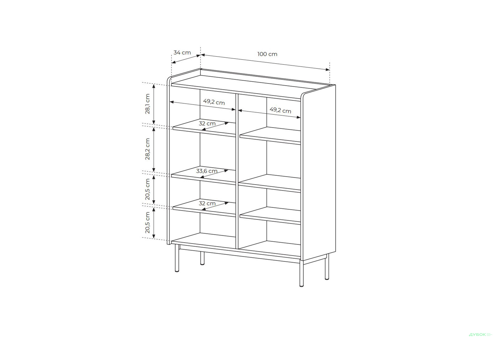 Комод Perfect Home Левел / Level 4-дверний 103 см, бежевий / дуб сканді - Зображення 6 Зображення 6 - Комод Perfect Home Левел / Level 4-дверний 103 см, бежевий / дуб сканді