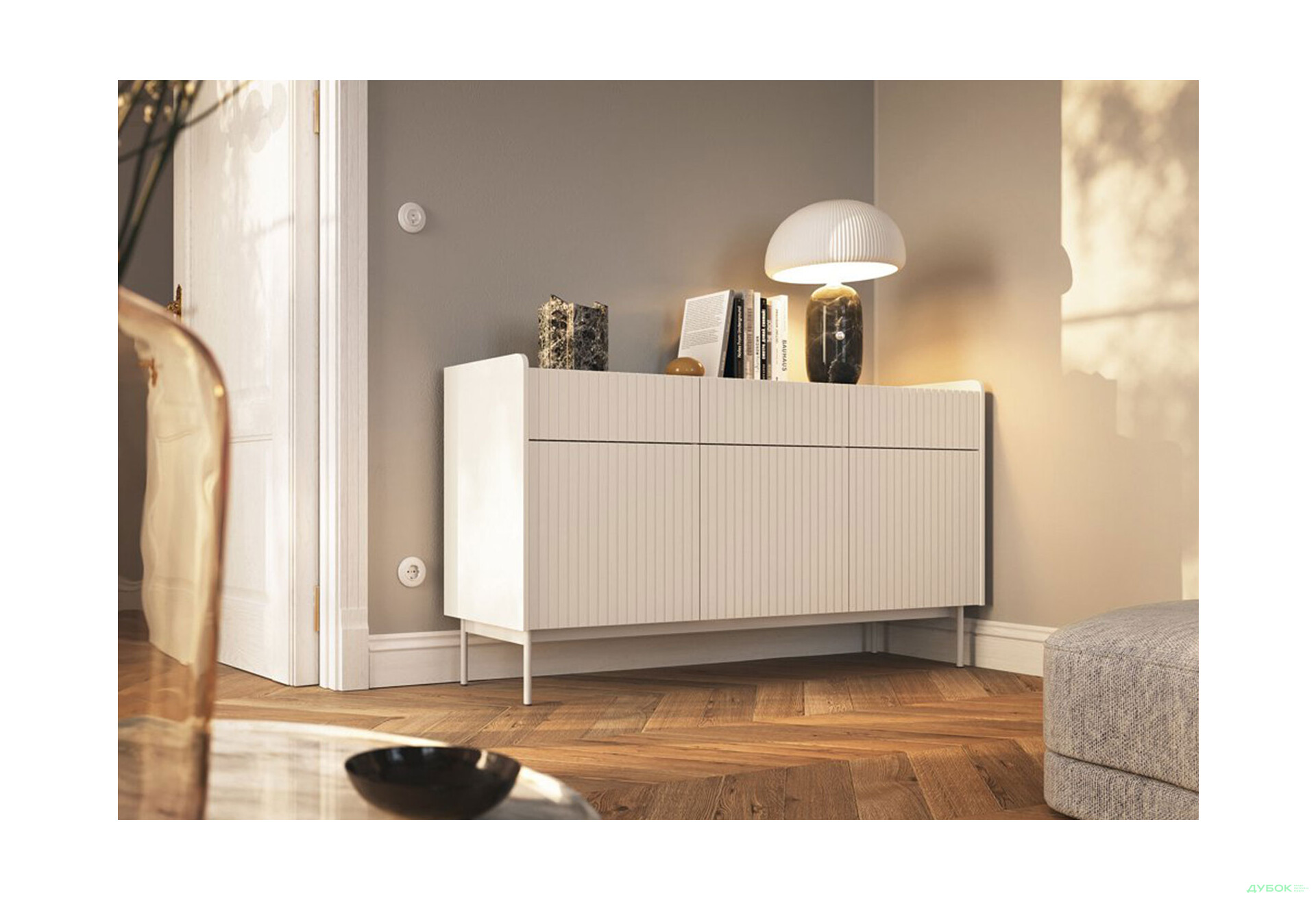 Изображение 2 - Комод Perfect Home Левел / Level 3-дверный с 3 ящиками 153 см, бежевый / дуб сканди