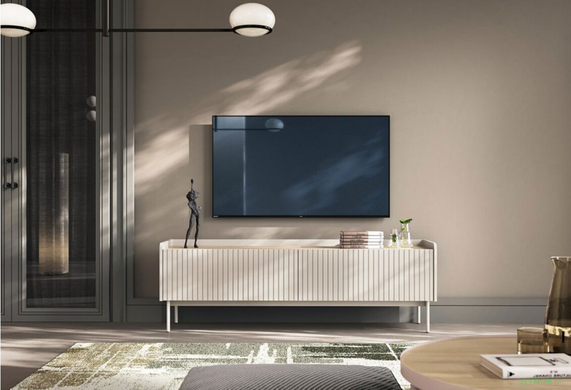 Изображение 2 - Тумба под ТВ Perfect Home Левел / Level с 2 дверками 153 см, бежевый / дуб сканди