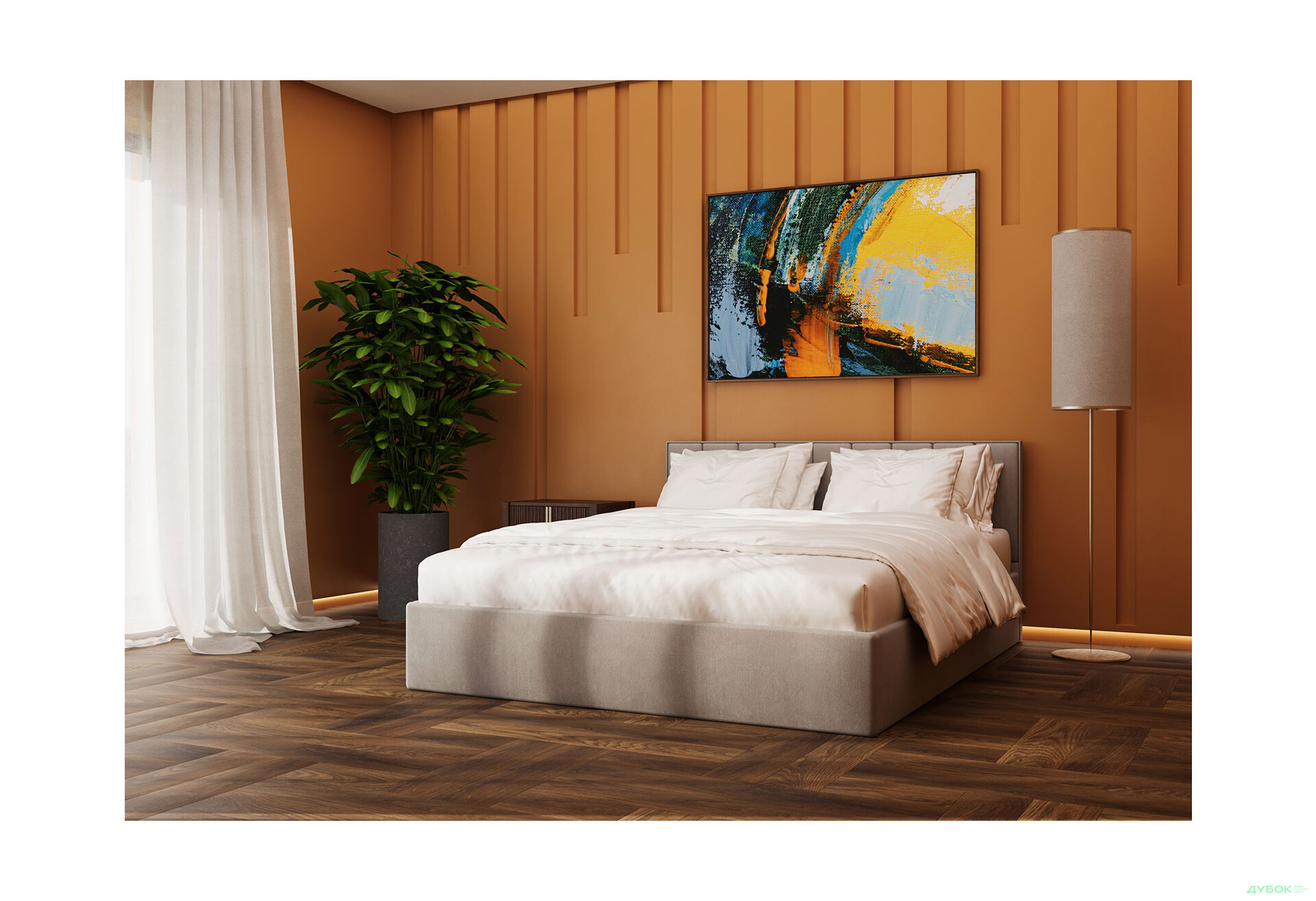 Ліжко-подіум Arbor Drev Рафаель 160х200, сосна, підйомне, фанерний каркас, беж (Лагуна 07) - Зображення 3 Зображення 3 - Ліжко-подіум Arbor Drev Рафаель 160х200, сосна, підйомне, фанерний каркас, беж (Лагуна 07)