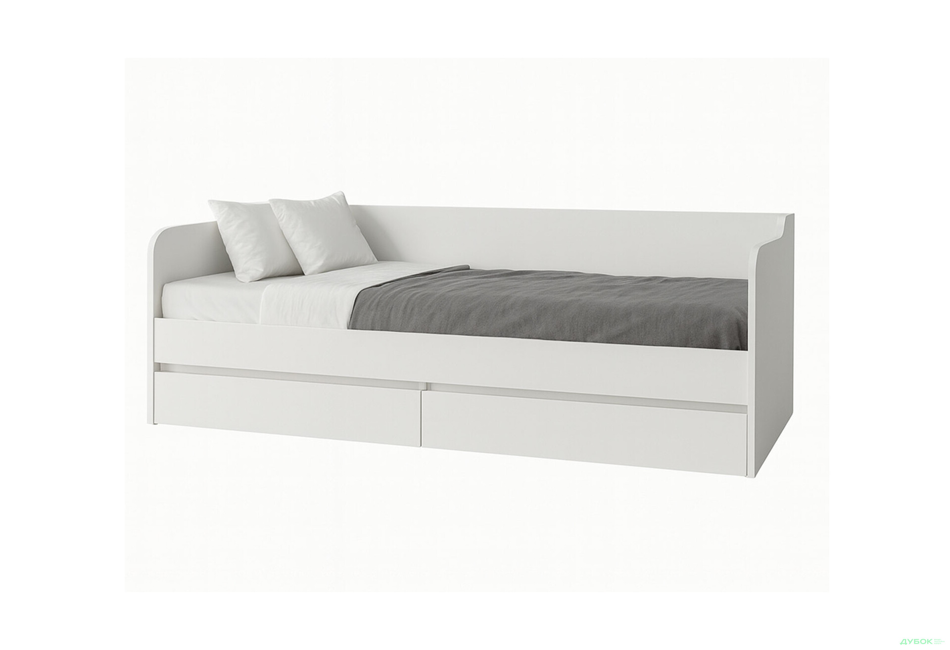 Ліжко Ідея Garant 90х200 см із вкладом та шухлядами, німфея альба - Зображення 1 Зображення 1 - Ліжко Ідея Garant 90х200 см із вкладом та шухлядами, німфея альба