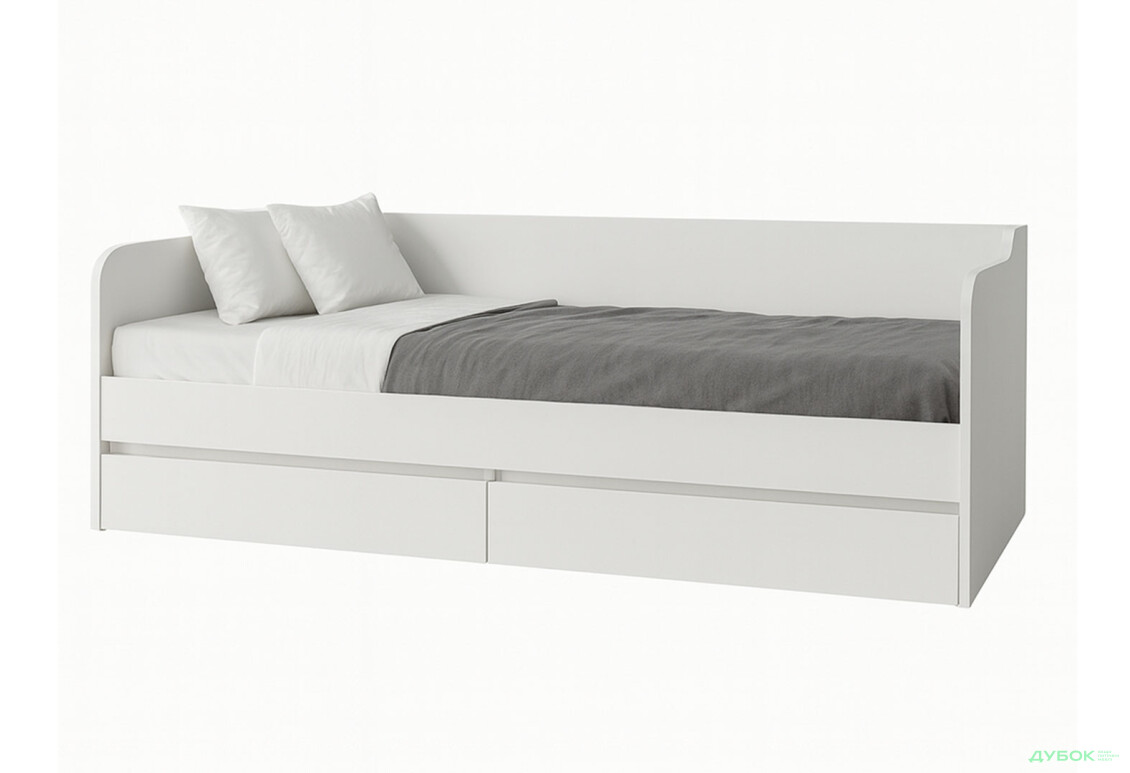 Ліжко Ідея Garant 90х200 см із вкладом та шухлядами, німфея альба - Зображення 1 Зображення 1 - Ліжко Ідея Garant 90х200 см із вкладом та шухлядами, німфея альба