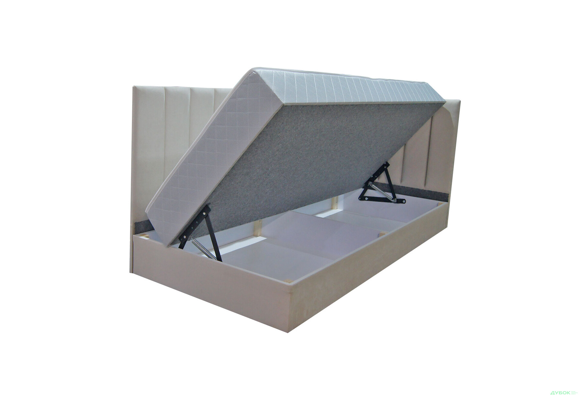 Ліжко-подіум Vika Перлина 90х200 см підйомне з матрацом, збірка права, беж (Malcolm 55) - Зображення 5 Зображення 5 - Ліжко-подіум Vika Перлина 90х200 см підйомне з матрацом, збірка права, беж (Malcolm 55)