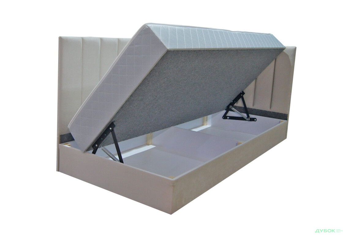 Ліжко-подіум Vika Перлина 90х200 см підйомне з матрацом, збірка права, беж (Malcolm 55) - Зображення 5 Зображення 5 - Ліжко-подіум Vika Перлина 90х200 см підйомне з матрацом, збірка права, беж (Malcolm 55)