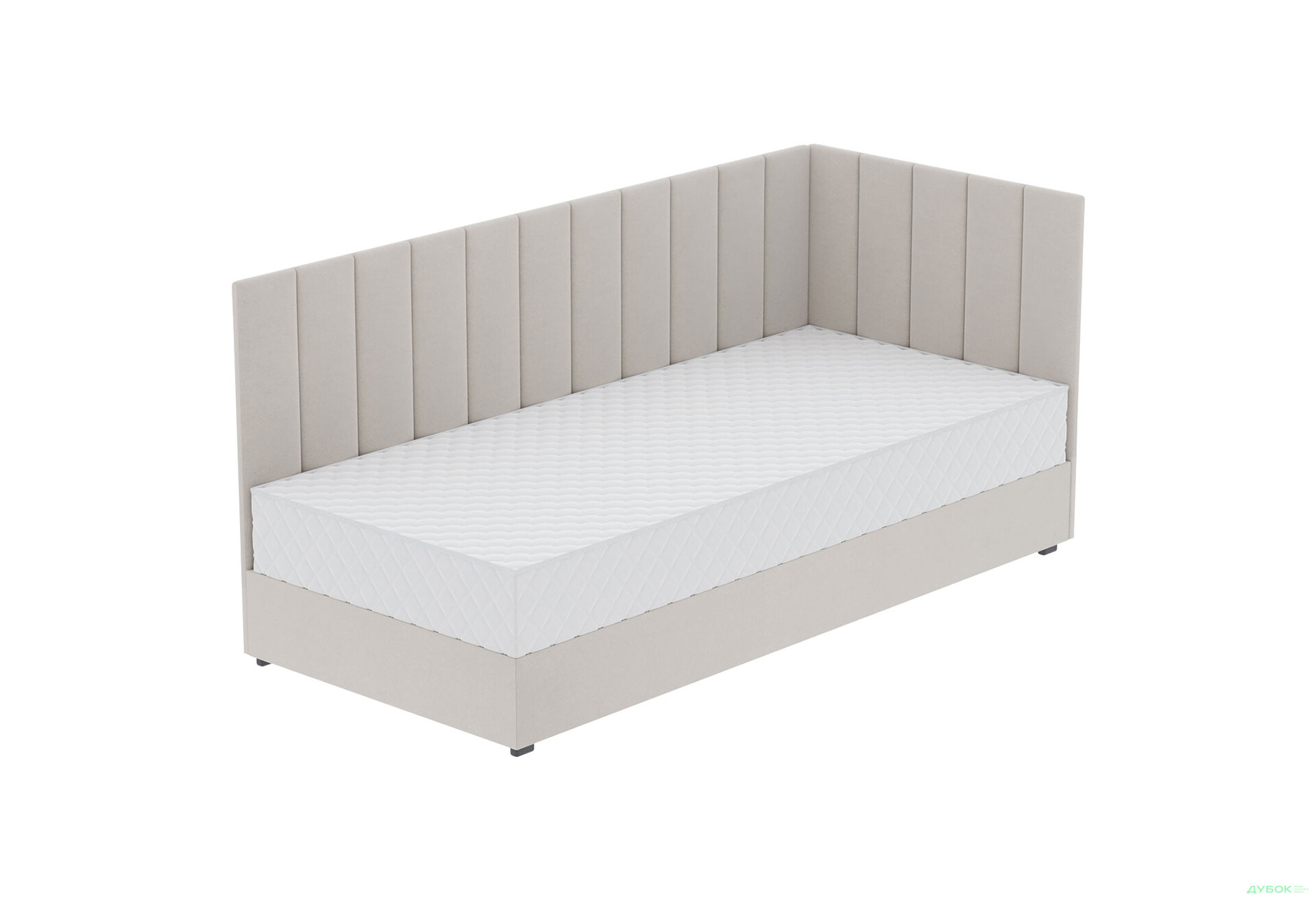 Ліжко-подіум Vika Перлина 90х200 см підйомне з матрацом, збірка права, беж (Malcolm 55) - Зображення 4 Зображення 4 - Ліжко-подіум Vika Перлина 90х200 см підйомне з матрацом, збірка права, беж (Malcolm 55)