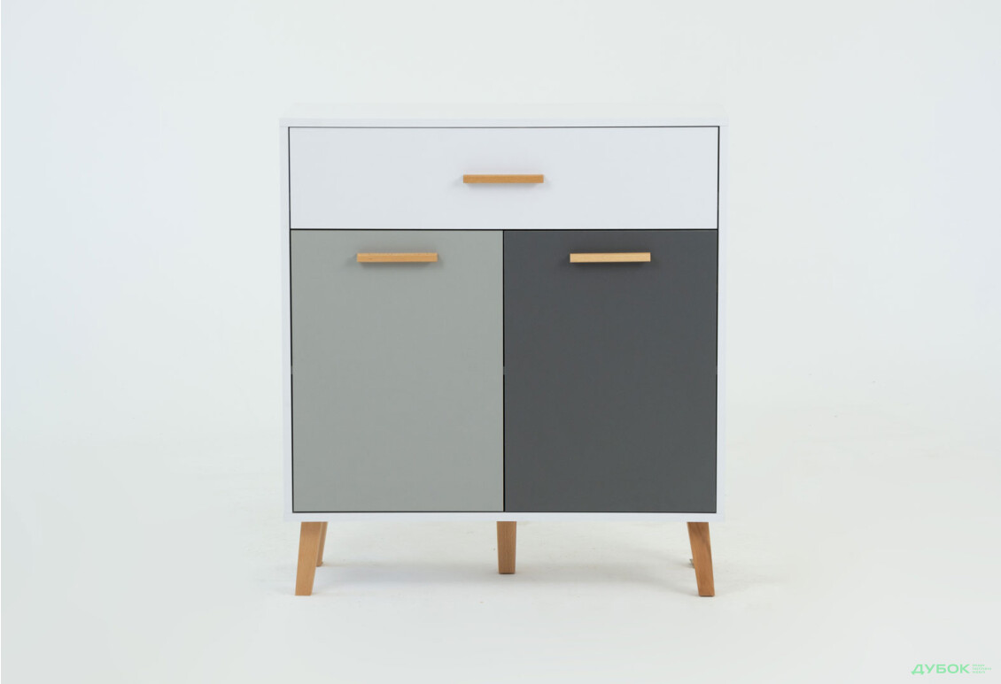 Комод VMV holding Тіммі / Timmy 2-дверний з шухлядою 84 см, білий / графіт / шиншила - Зображення 8 Зображення 8 - Комод VMV holding Тіммі / Timmy 2-дверний з шухлядою 84 см, білий / графіт / шиншила