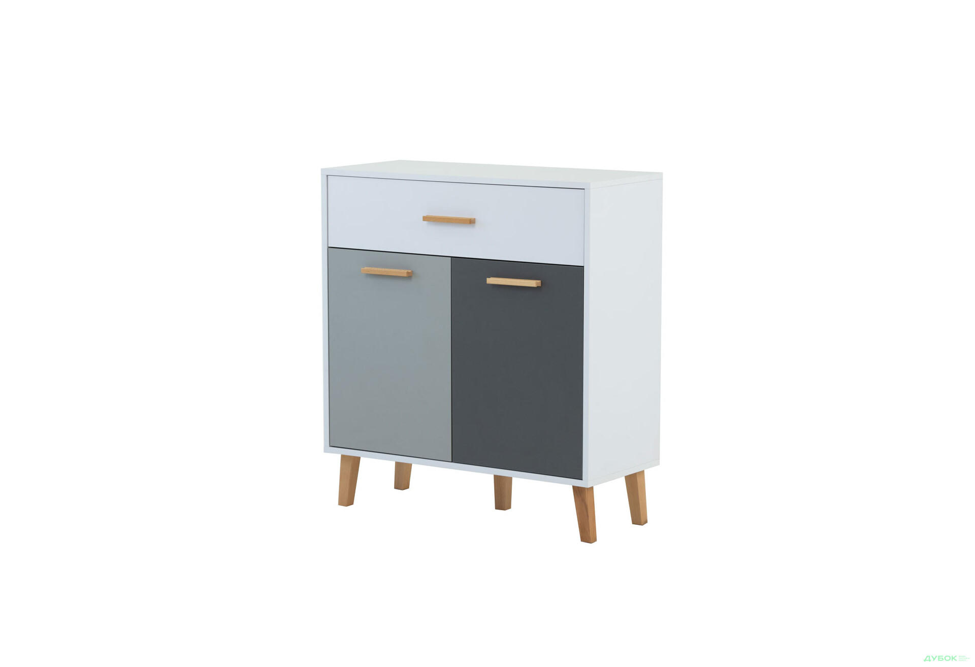 Комод VMV holding Тіммі / Timmy 2-дверний з шухлядою 84 см, білий / графіт / шиншила - Зображення 1 Зображення 1 - Комод VMV holding Тіммі / Timmy 2-дверний з шухлядою 84 см, білий / графіт / шиншила