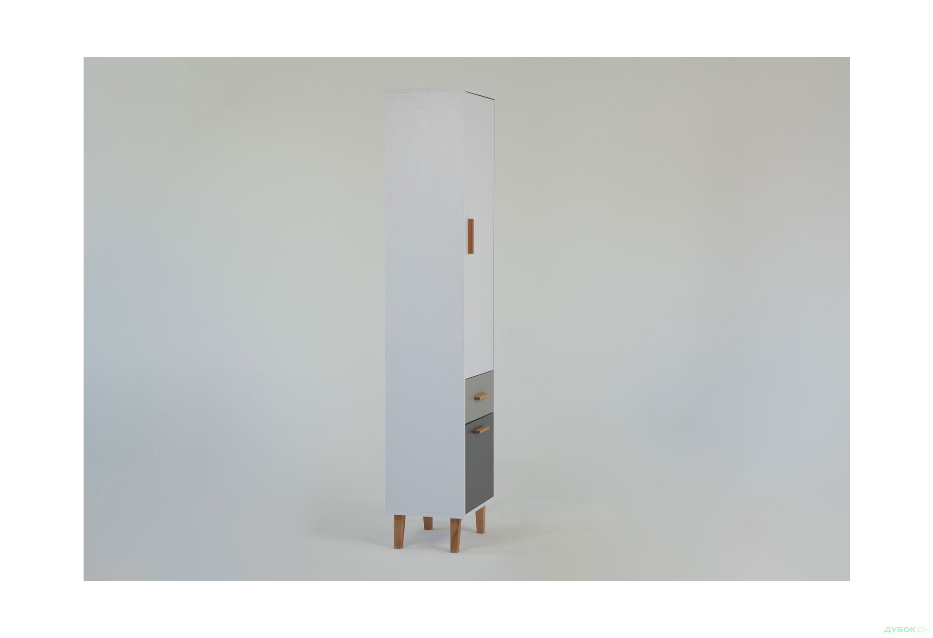 Шафа-пенал VMV holding Тіммі / Timmy закритий з шухлядою 47 см, білий / графіт / шиншила - Зображення 7 Зображення 7 - Шафа-пенал VMV holding Тіммі / Timmy закритий з шухлядою 47 см, білий / графіт / шиншила