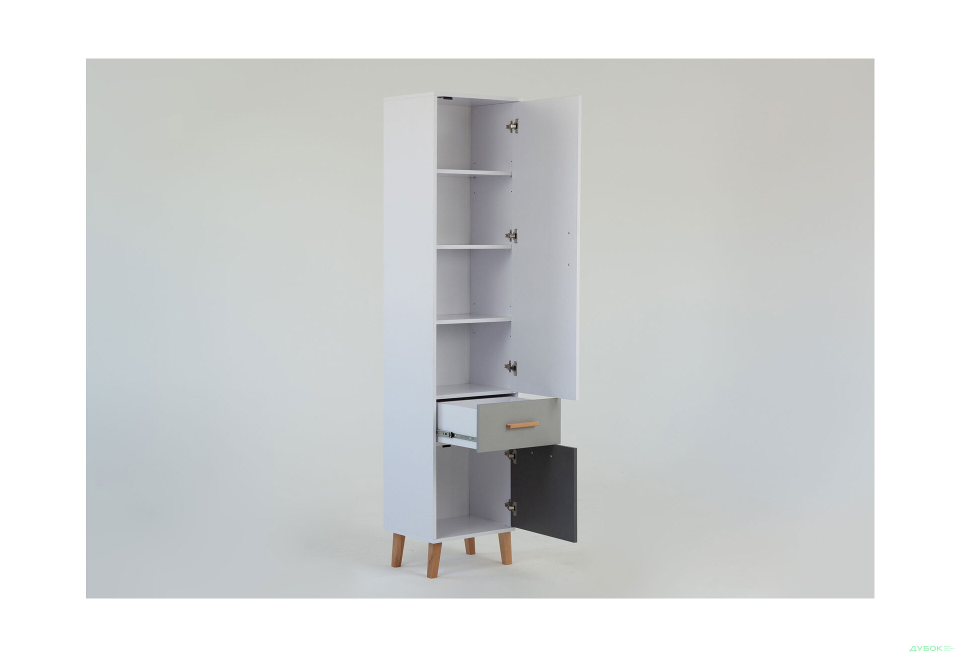 Шафа-пенал VMV holding Тіммі / Timmy закритий з шухлядою 47 см, білий / графіт / шиншила - Зображення 9 Зображення 9 - Шафа-пенал VMV holding Тіммі / Timmy закритий з шухлядою 47 см, білий / графіт / шиншила