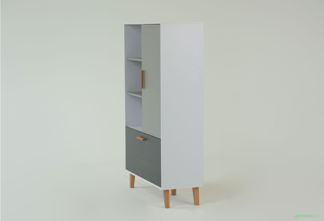 Шкаф-стеллаж комбинированный VMV holding Тимми/Timmy 90 см, белый/графит/шиншиндшилла - Изображение 7 Изображение 7 - Шкаф-стеллаж комбинированный VMV holding Тимми/Timmy 90 см, белый/графит/шиншиндшилла