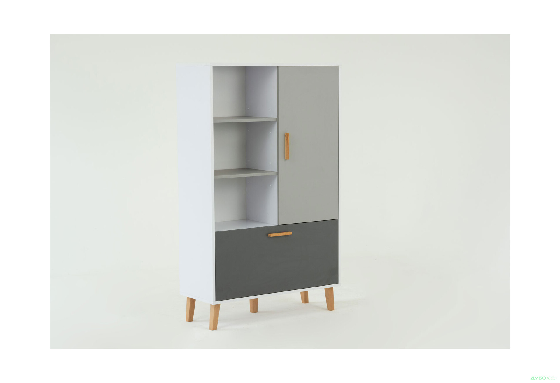 Шкаф-стеллаж комбинированный VMV holding Тимми/Timmy 90 см, белый/графит/шиншиндшилла - Изображение 6 Изображение 6 - Шкаф-стеллаж комбинированный VMV holding Тимми/Timmy 90 см, белый/графит/шиншиндшилла