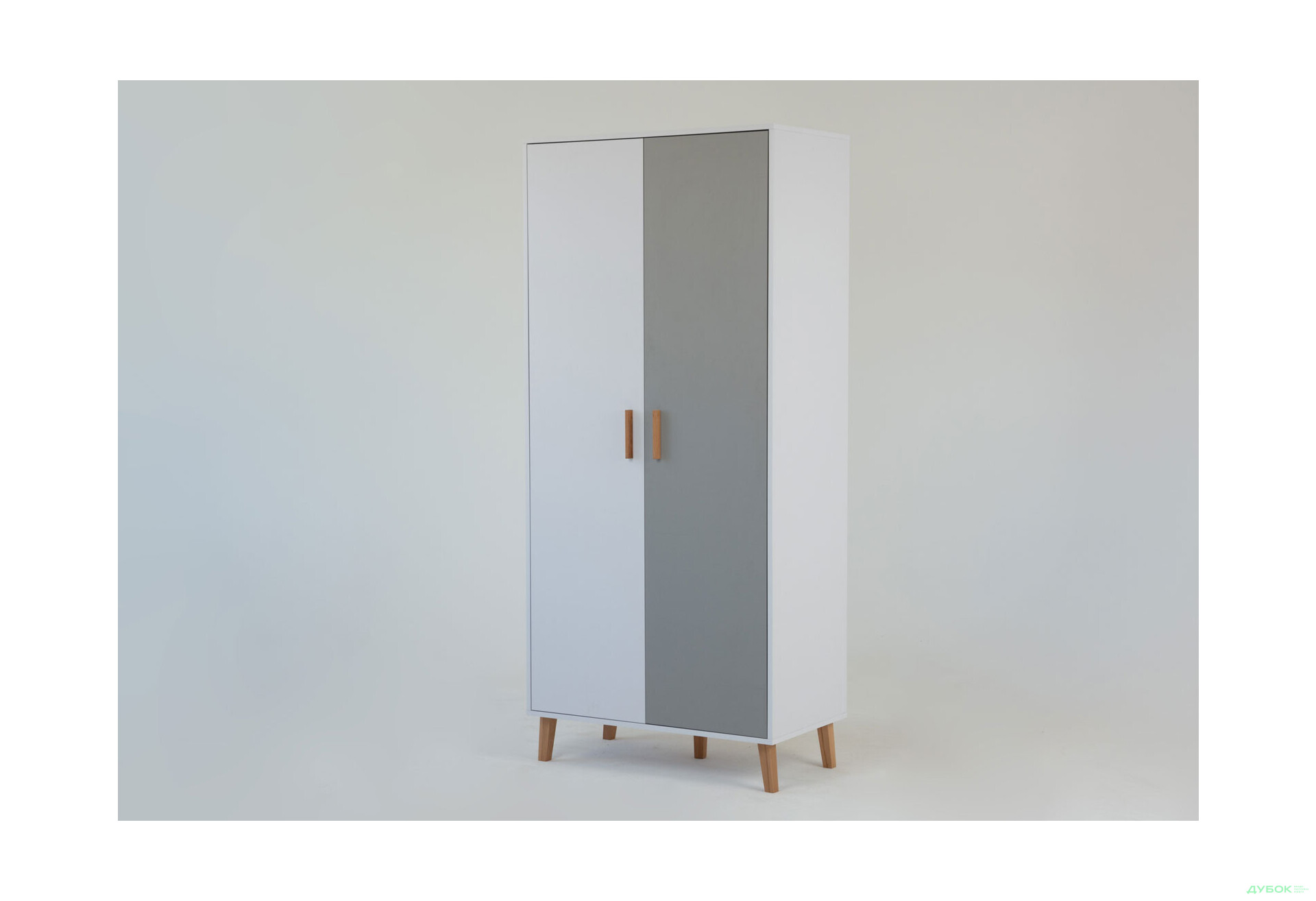 Шафа VMV holding Тіммі / Timmy 2-дверна 90 см, білий / графіт / шиншила - Зображення 2 Зображення 2 - Шафа VMV holding Тіммі / Timmy 2-дверна 90 см, білий / графіт / шиншила