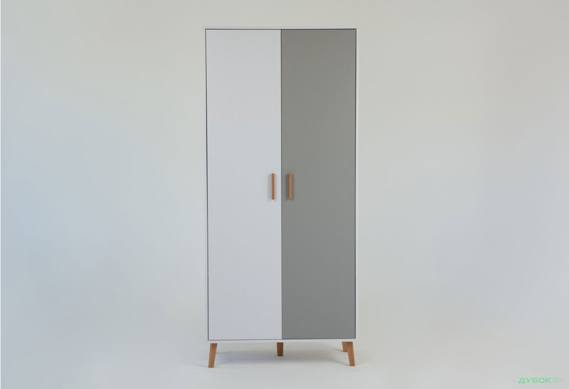 Шафа VMV holding Тіммі / Timmy 2-дверна 90 см, білий / графіт / шиншила - Зображення 3 Зображення 3 - Шафа VMV holding Тіммі / Timmy 2-дверна 90 см, білий / графіт / шиншила