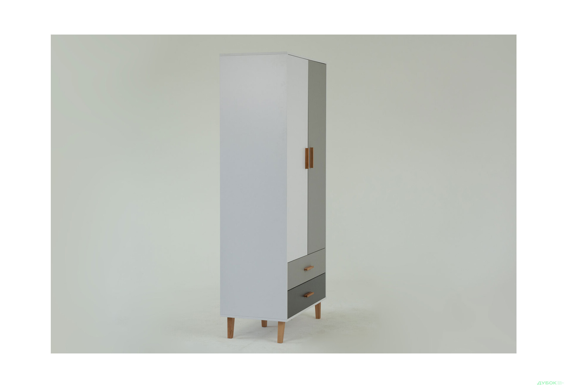 Шафа VMV holding Тіммі / Timmy 2-дверна з 2 шухлядами 90 см, білий / графіт / шиншила - Зображення 5 Зображення 5 - Шафа VMV holding Тіммі / Timmy 2-дверна з 2 шухлядами 90 см, білий / графіт / шиншила