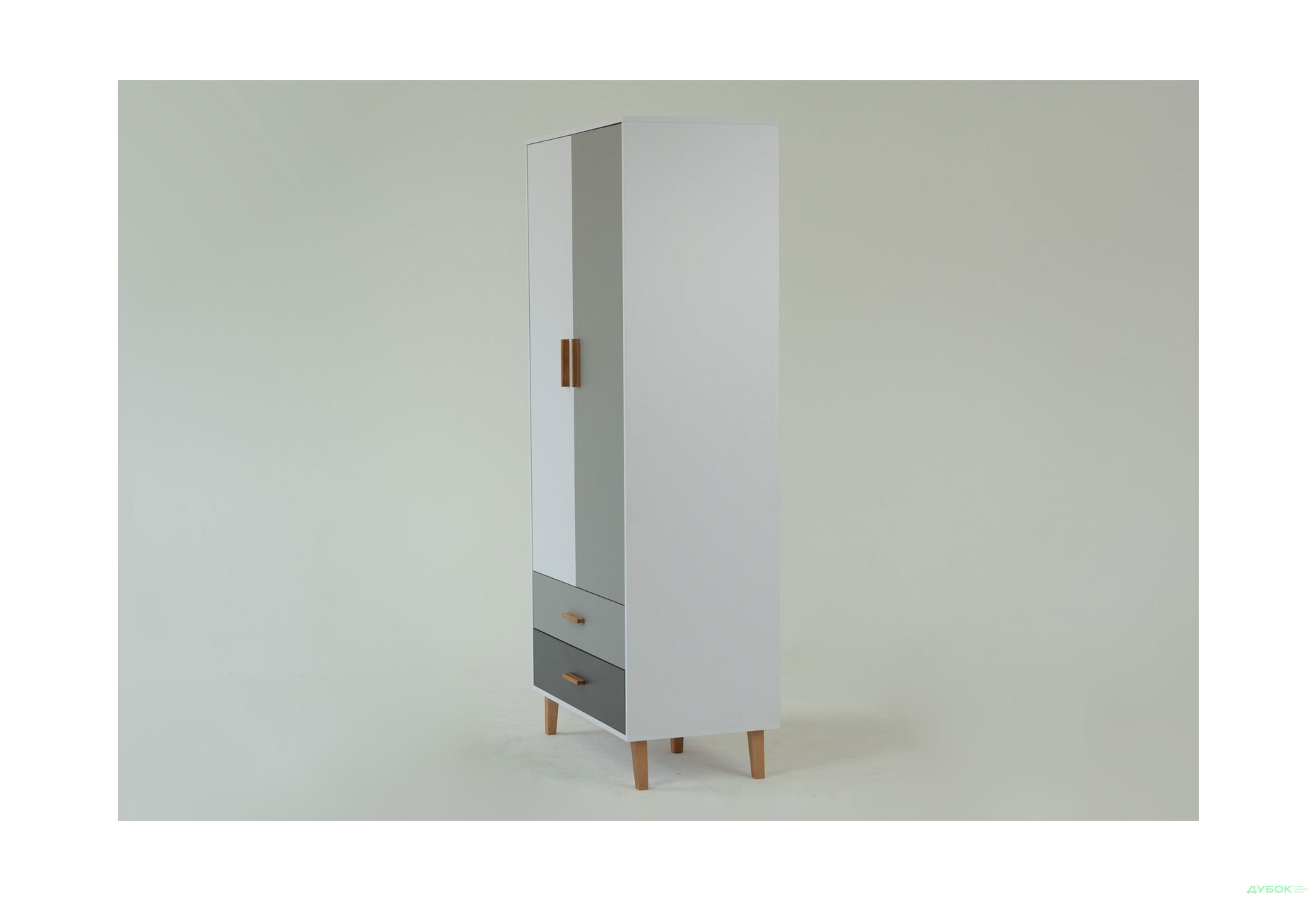 Шафа VMV holding Тіммі / Timmy 2-дверна з 2 шухлядами 90 см, білий / графіт / шиншила - Зображення 6 Зображення 6 - Шафа VMV holding Тіммі / Timmy 2-дверна з 2 шухлядами 90 см, білий / графіт / шиншила