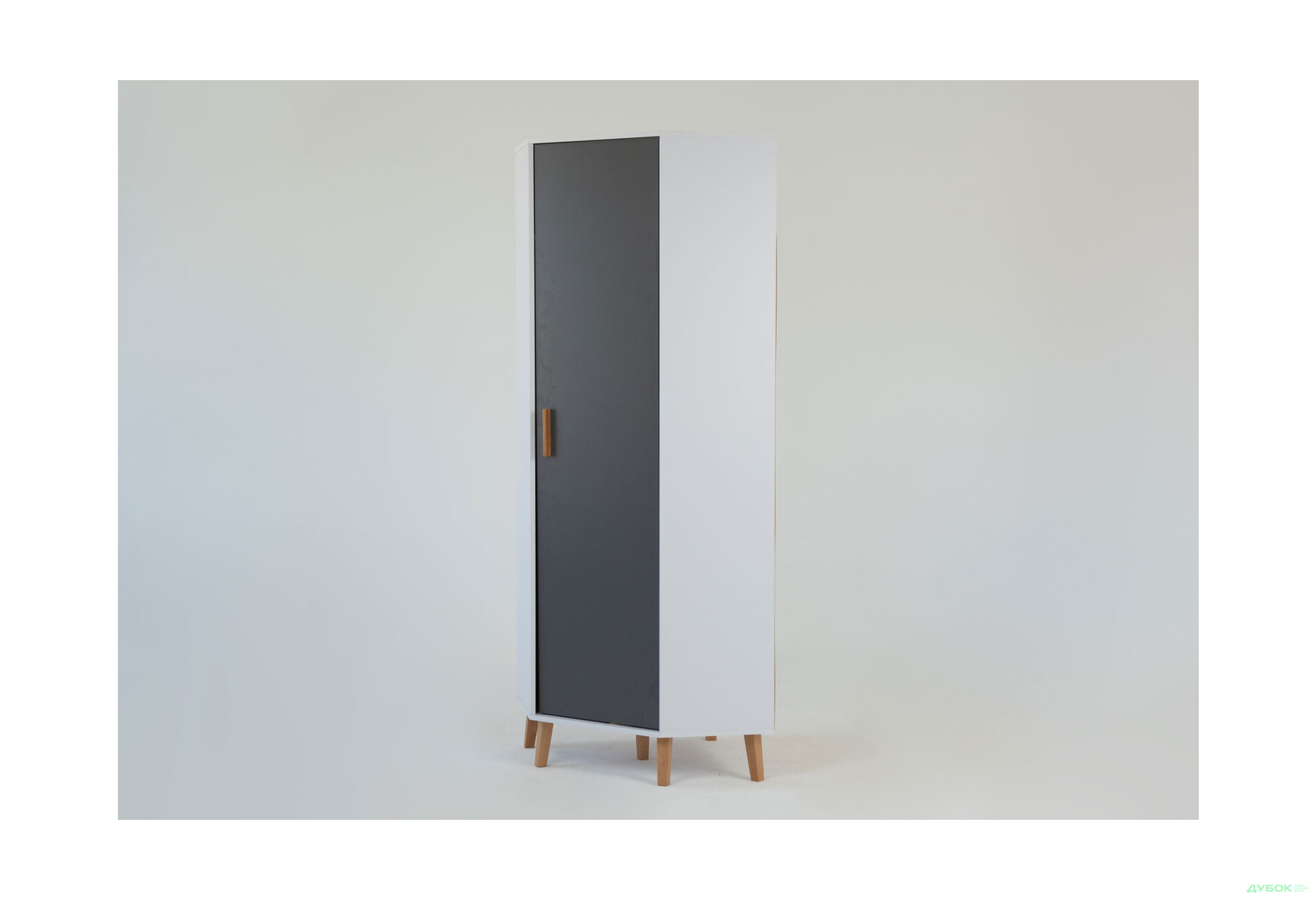 Зображення 2 - Шафа кутова VMV holding Тіммі / Timmy 1-дверна 71 см, білий / графіт / шиншила
