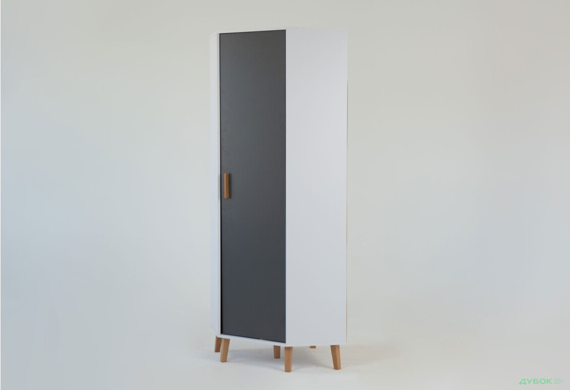 Зображення 2 - Шафа кутова VMV holding Тіммі / Timmy 1-дверна 71 см, білий / графіт / шиншила