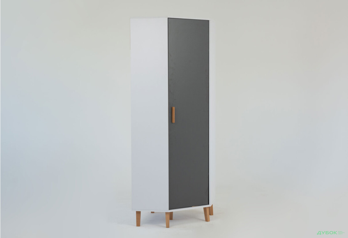 Зображення 4 - Шафа кутова VMV holding Тіммі / Timmy 1-дверна 71 см, білий / графіт / шиншила